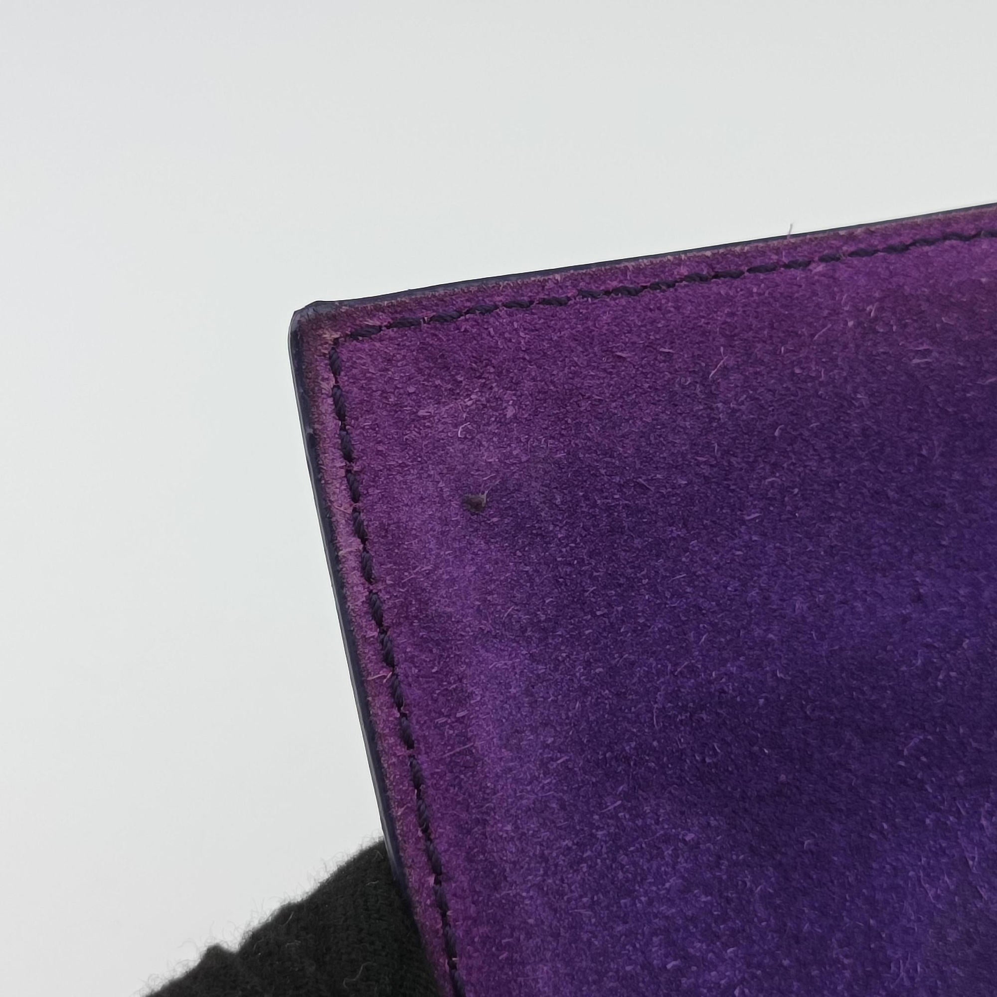 Pre-owned Yves Saint Laurent ChYc Mini Y Line Purple Leather 311215 shoulderbag | stylenewstar