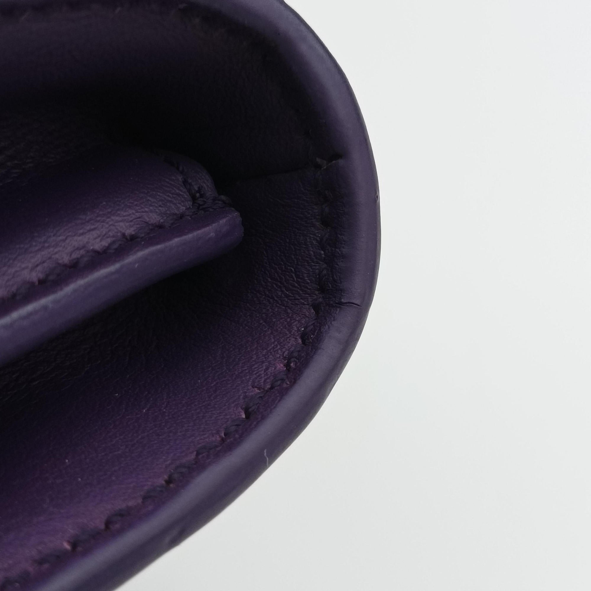Pre-owned Yves Saint Laurent ChYc Mini Y Line Purple Leather 311215 shoulderbag | stylenewstar