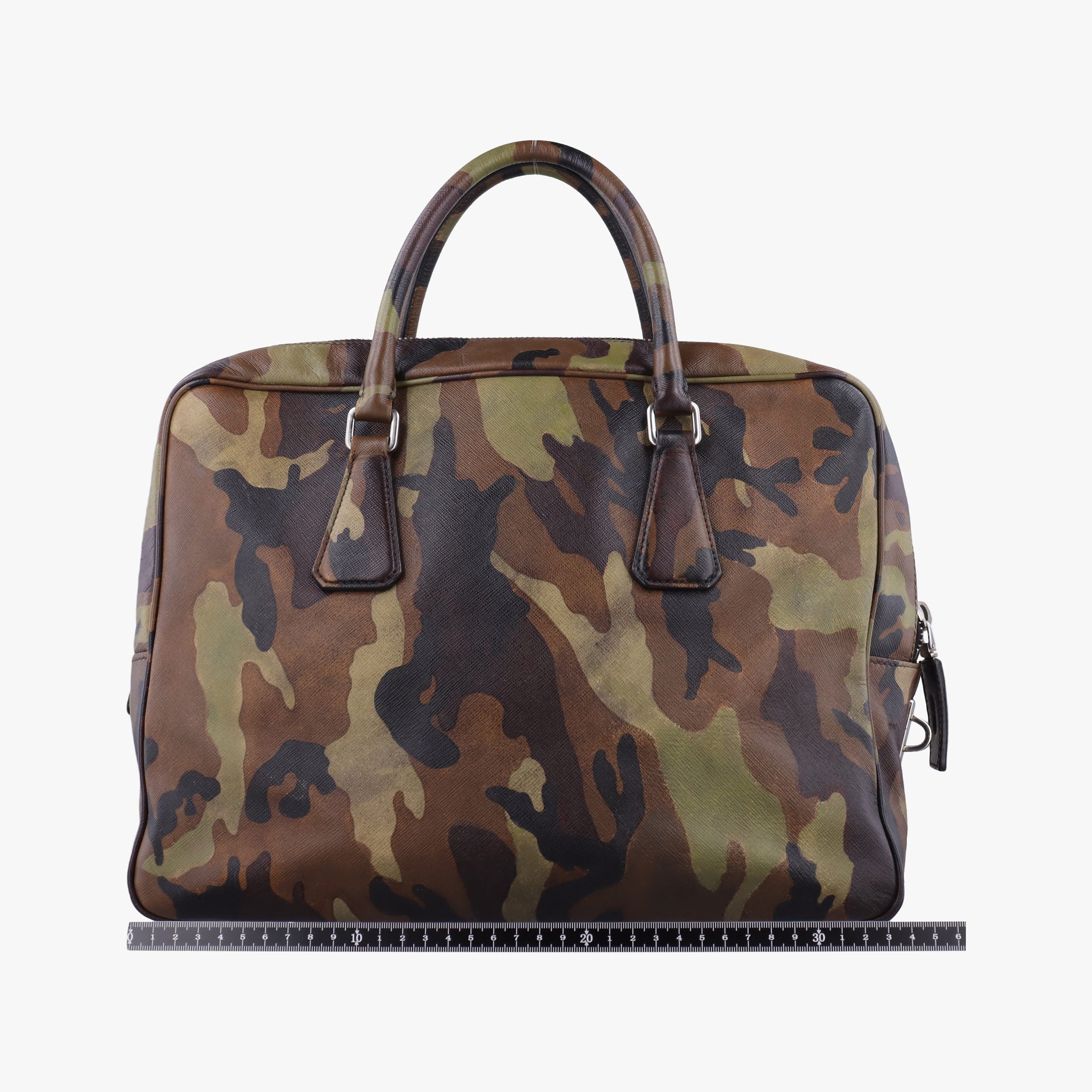 Pre-owned Prada Camouflage Print Business Multicolour SAFFIANO Leather  handbag | stylenewstar