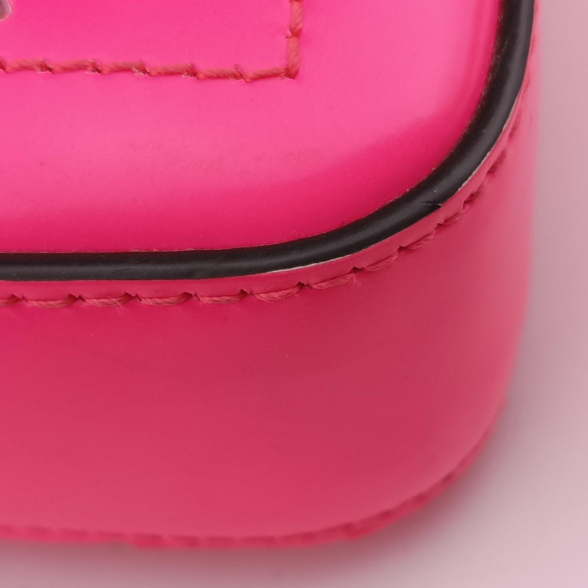 Pre-owned Gucci Cutout Floral Pink×multi Leather×canvas 550138 shoulderbag | stylenewstar