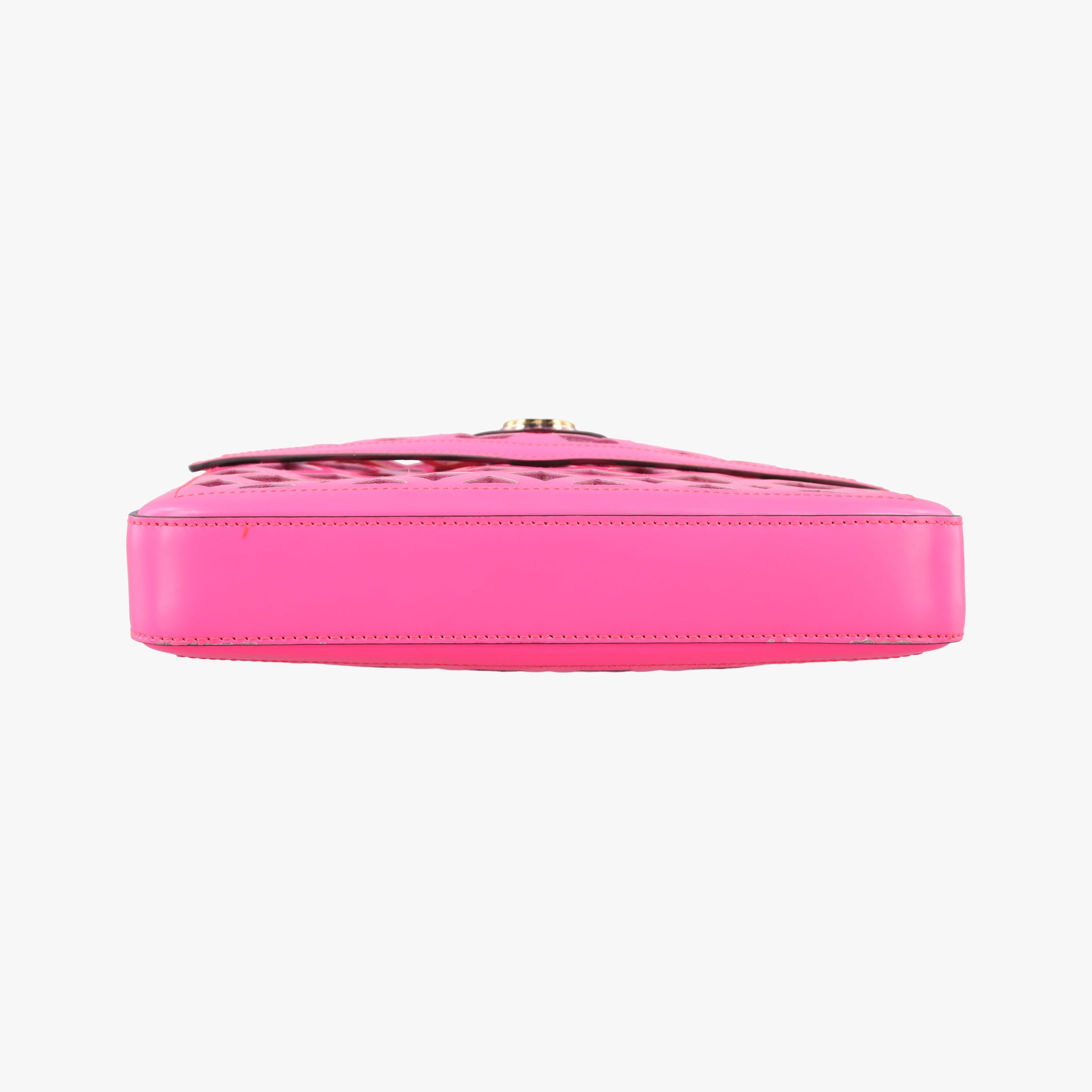 Pre-owned Gucci Cutout Floral Pink×multi Leather×canvas 550138 shoulderbag | stylenewstar