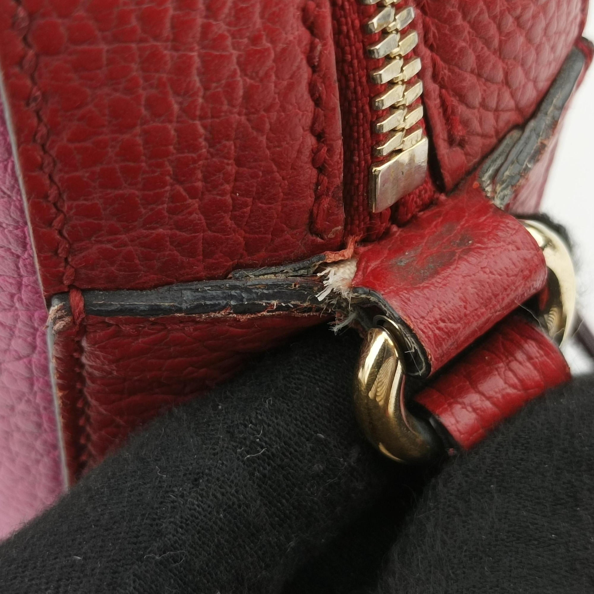 Vintage Gucci Soho Rose x red Leather 431567 shoulderbag | stylenewstar