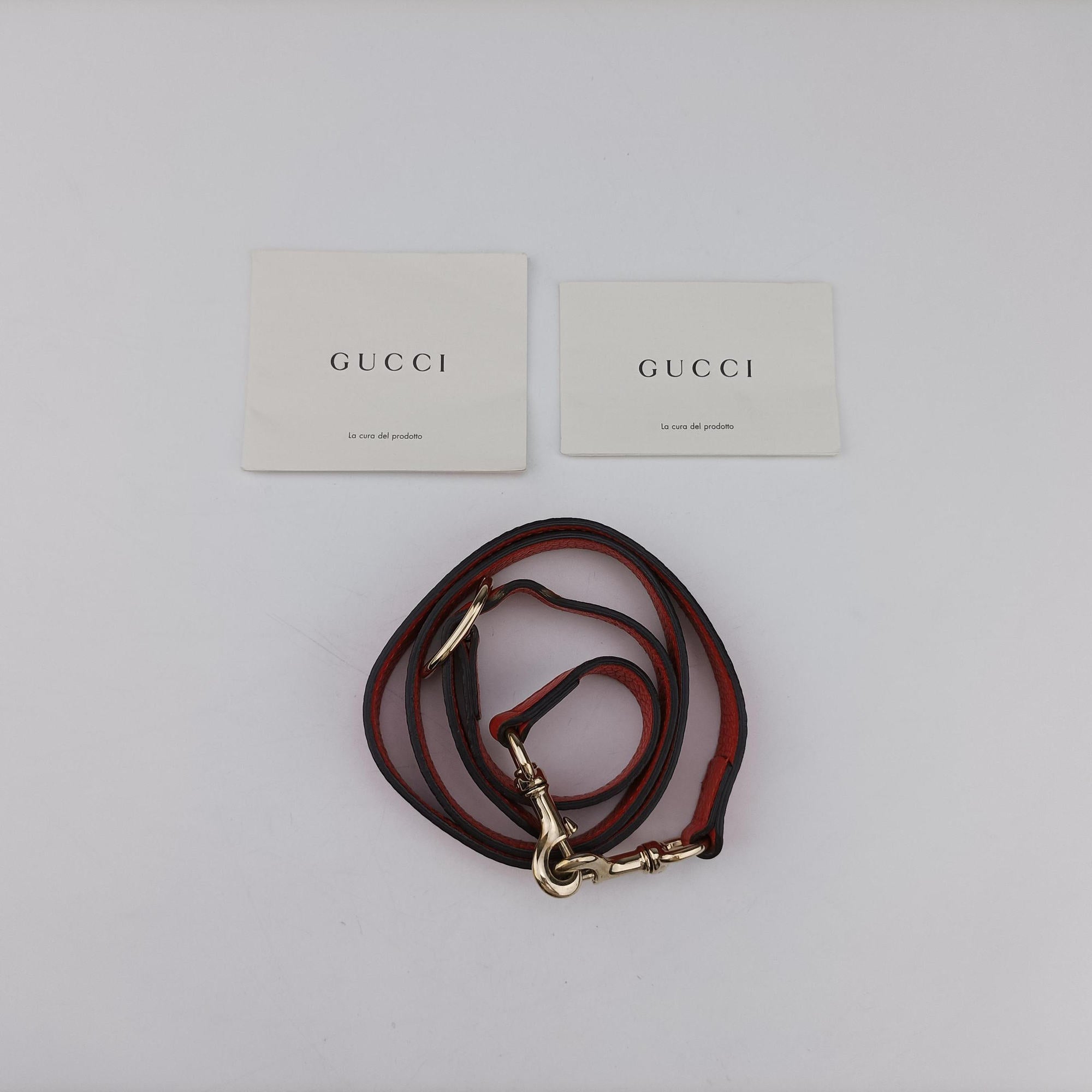 Pre-owned Gucci Bamboo Shopper Red×Orange Leather 323660 shoulderbag | stylenewstar
