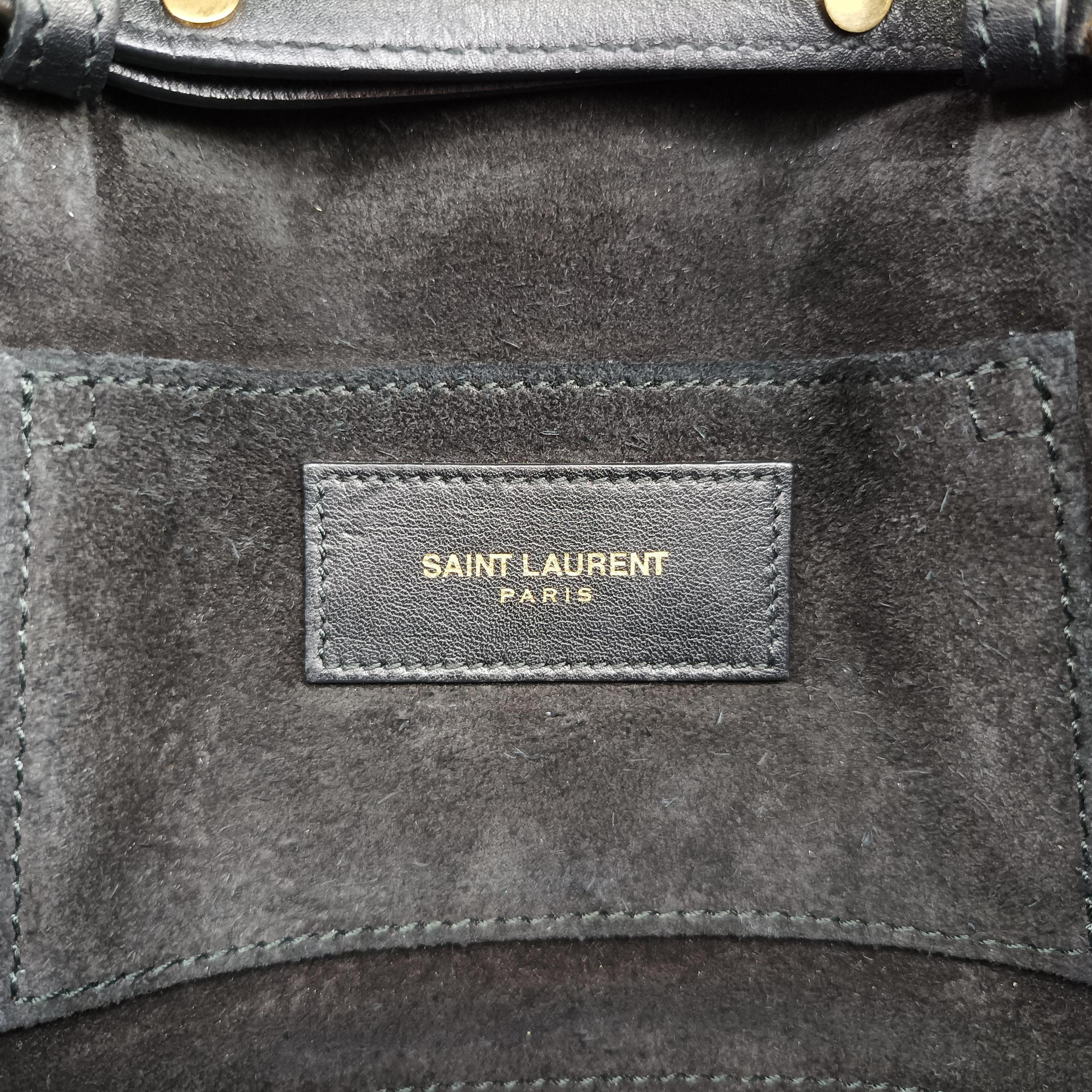 Pre-owned Yves Saint Laurent ChYc Mini Y Line Black Leather 311215 shoulderbag | stylenewstar