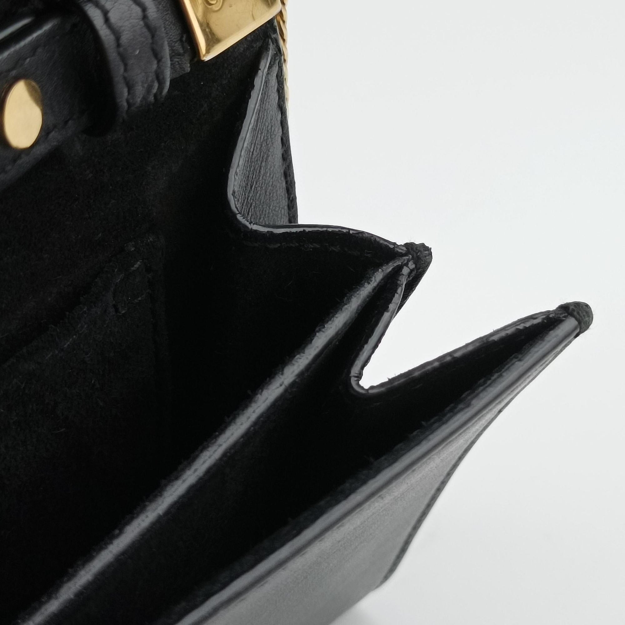Pre-owned Yves Saint Laurent ChYc Mini Y Line Black Leather 311215 shoulderbag | stylenewstar