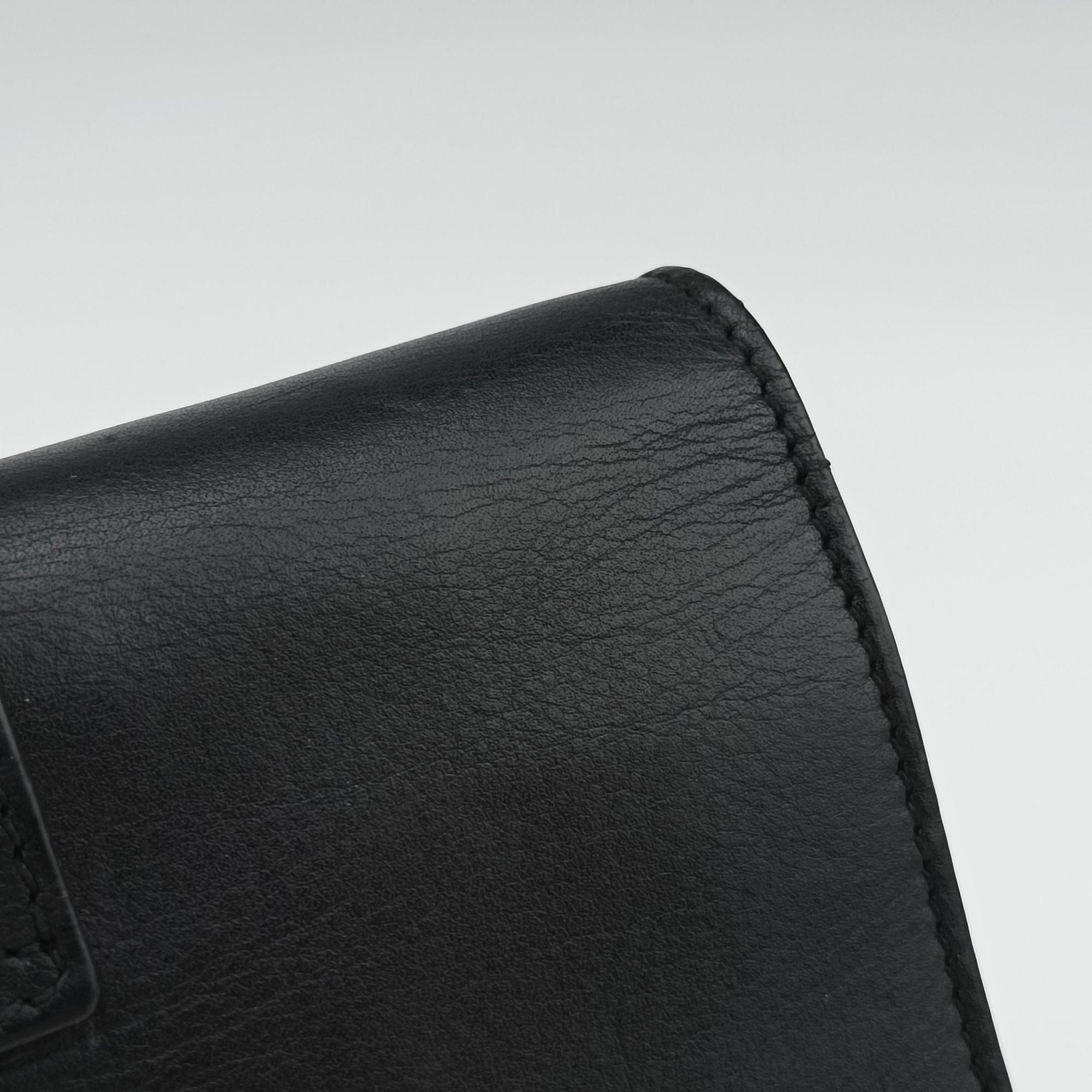 Pre-owned Yves Saint Laurent ChYc Mini Y Line Black Leather 311215 shoulderbag | stylenewstar