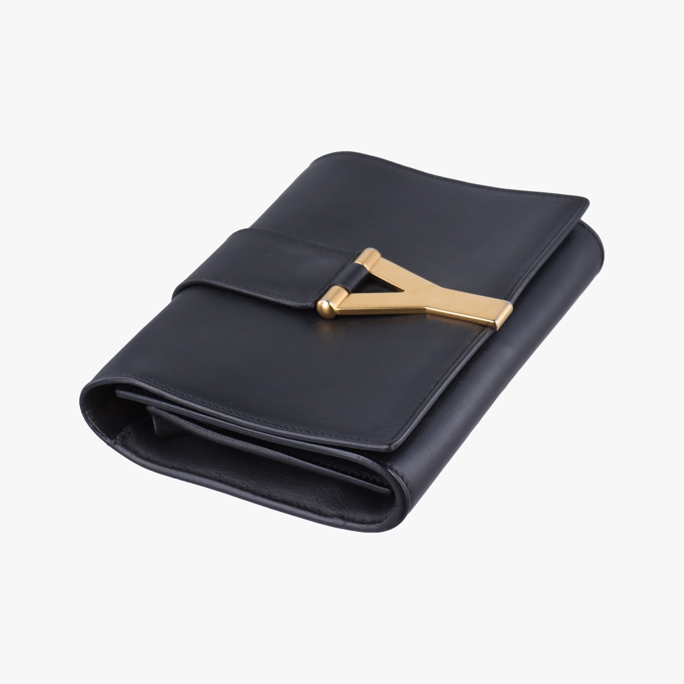 Pre-owned Yves Saint Laurent ChYc Mini Y Line Black Leather 311215 shoulderbag | stylenewstar