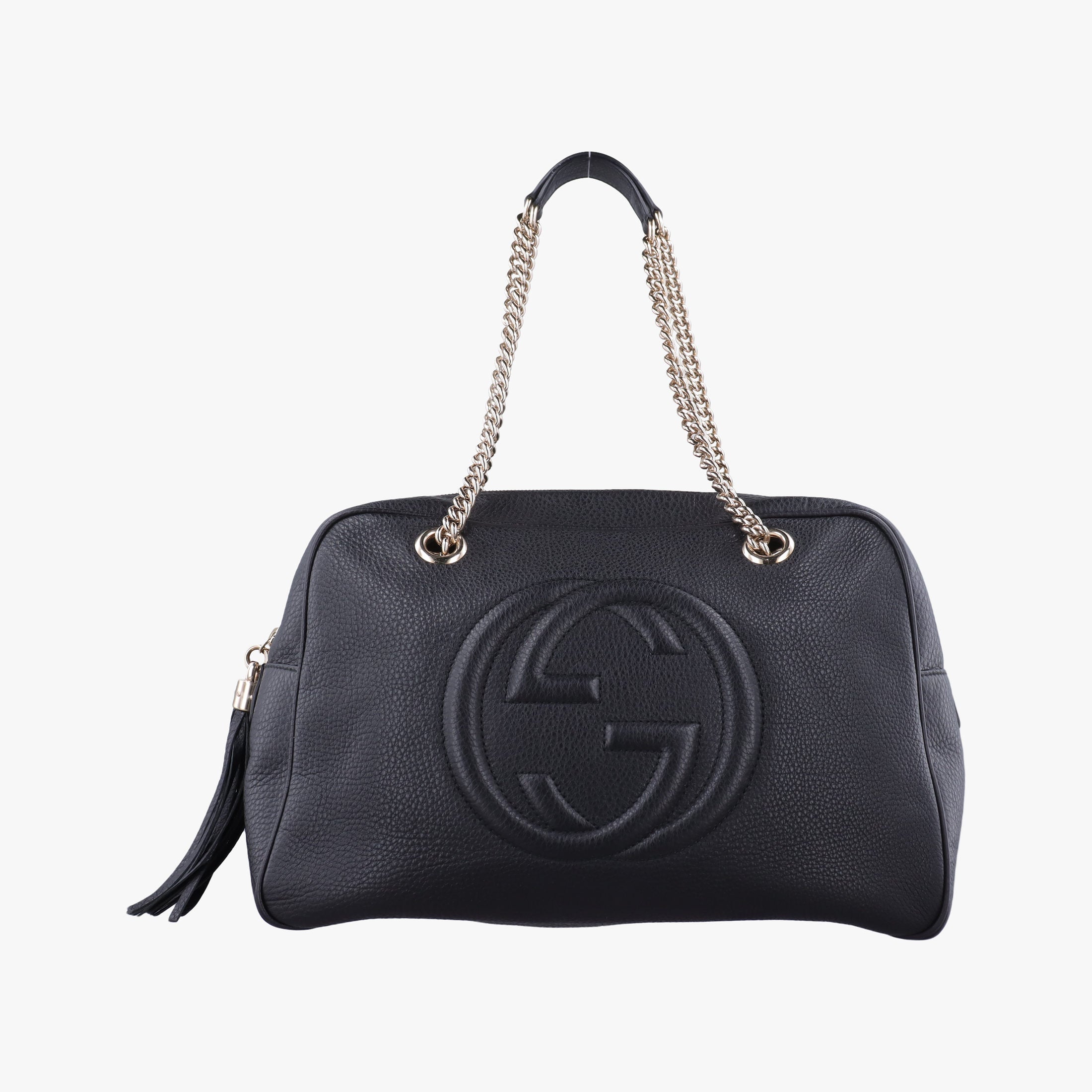 Pre-owned Gucci Soho Black Leather 353126 shoulderbag | stylenewstar