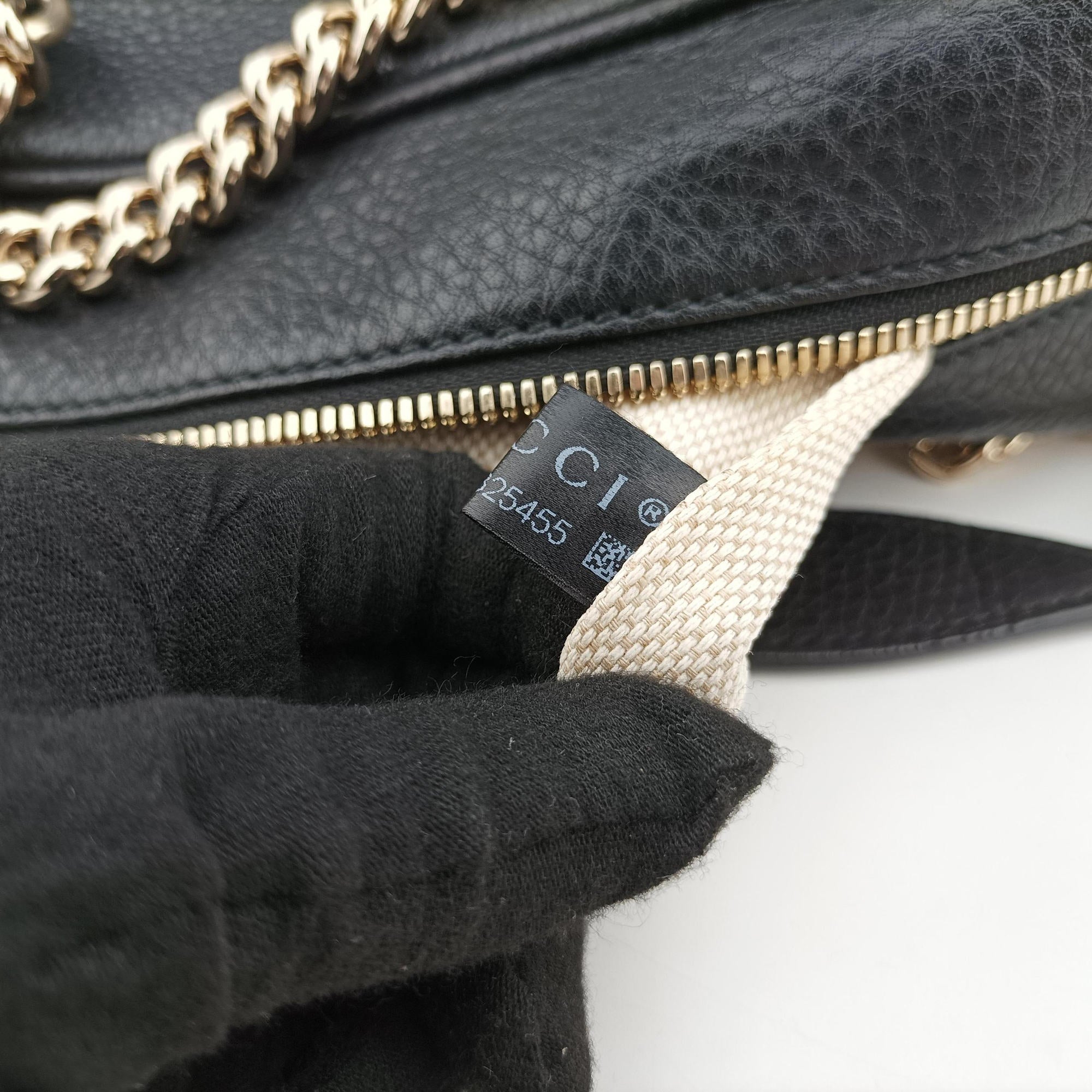 Pre-owned Gucci Soho Black Leather 353126 shoulderbag | stylenewstar
