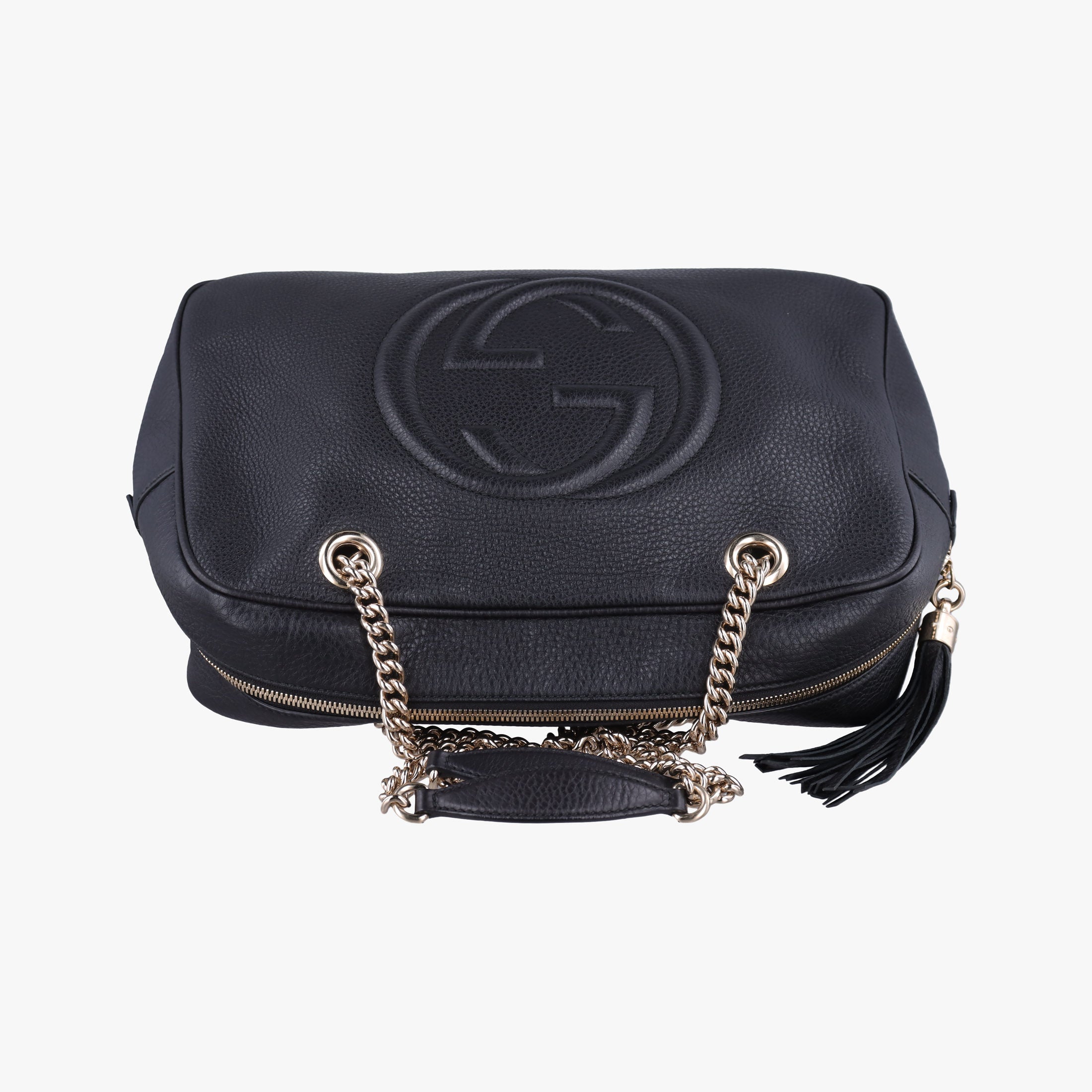 Pre-owned Gucci Soho Black Leather 353126 shoulderbag | stylenewstar