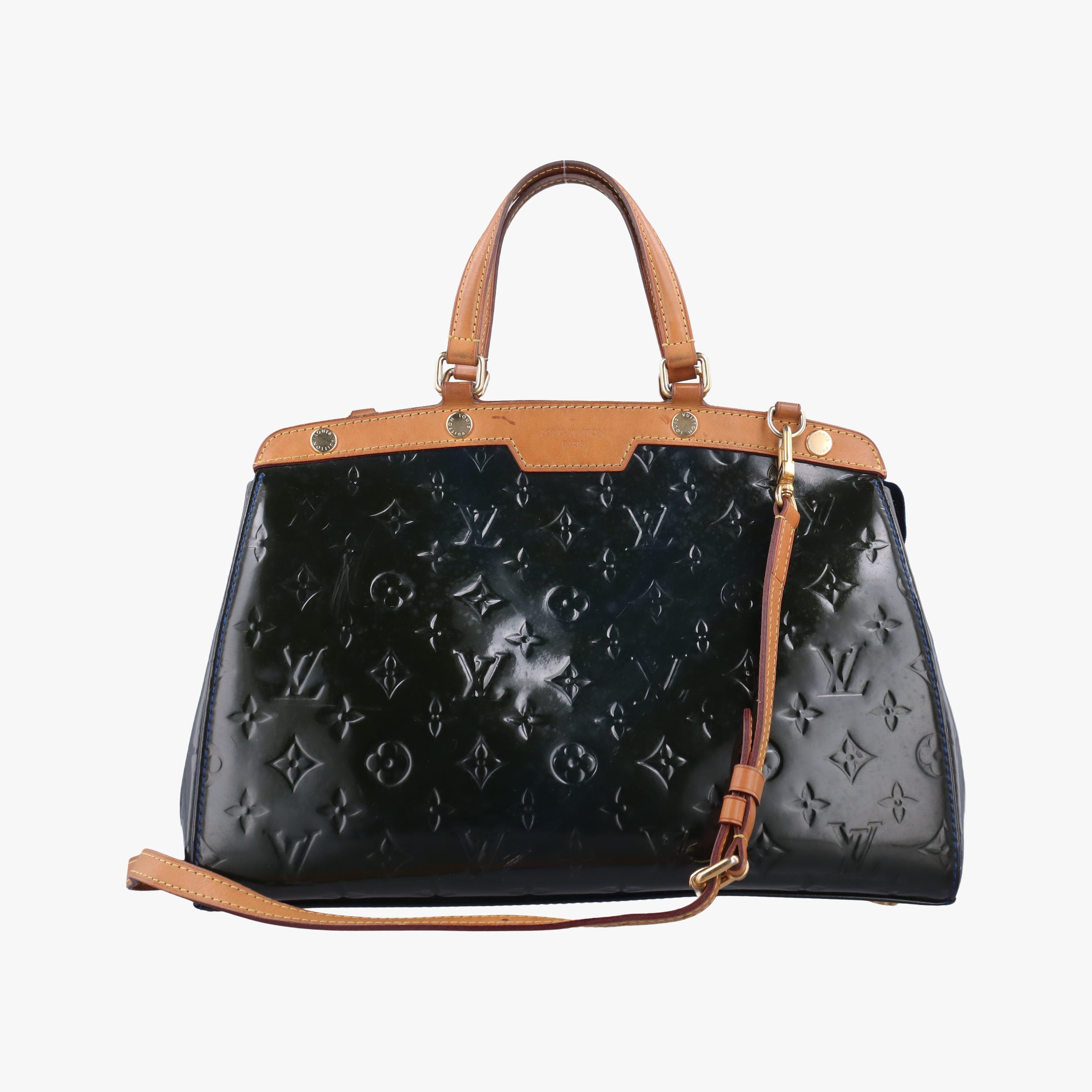 Pre-owned Louis Vuitton Brea MM granblue Vernis M90054 shoulderbag | stylenewstar