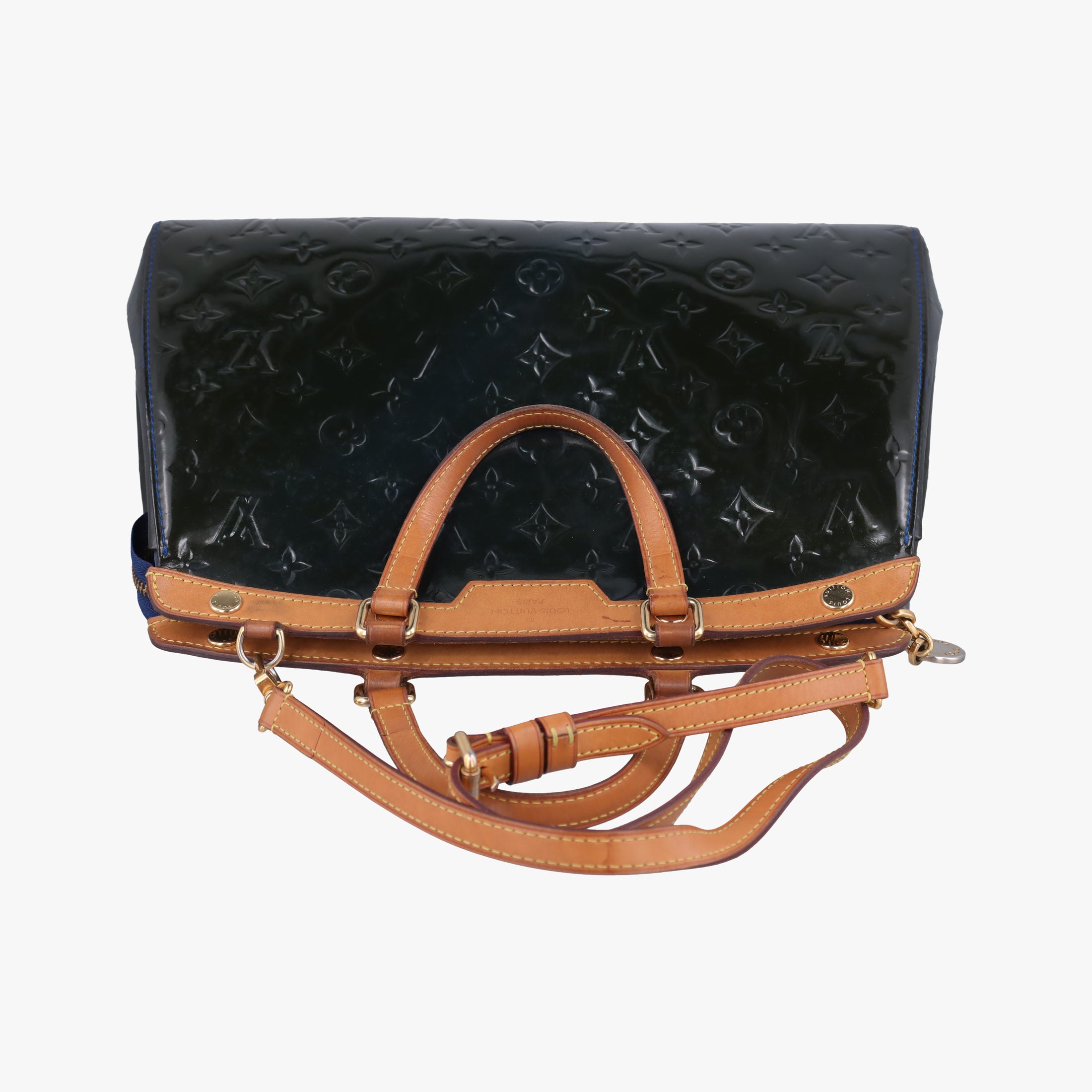 Pre-owned Louis Vuitton Brea MM granblue Vernis M90054 shoulderbag | stylenewstar