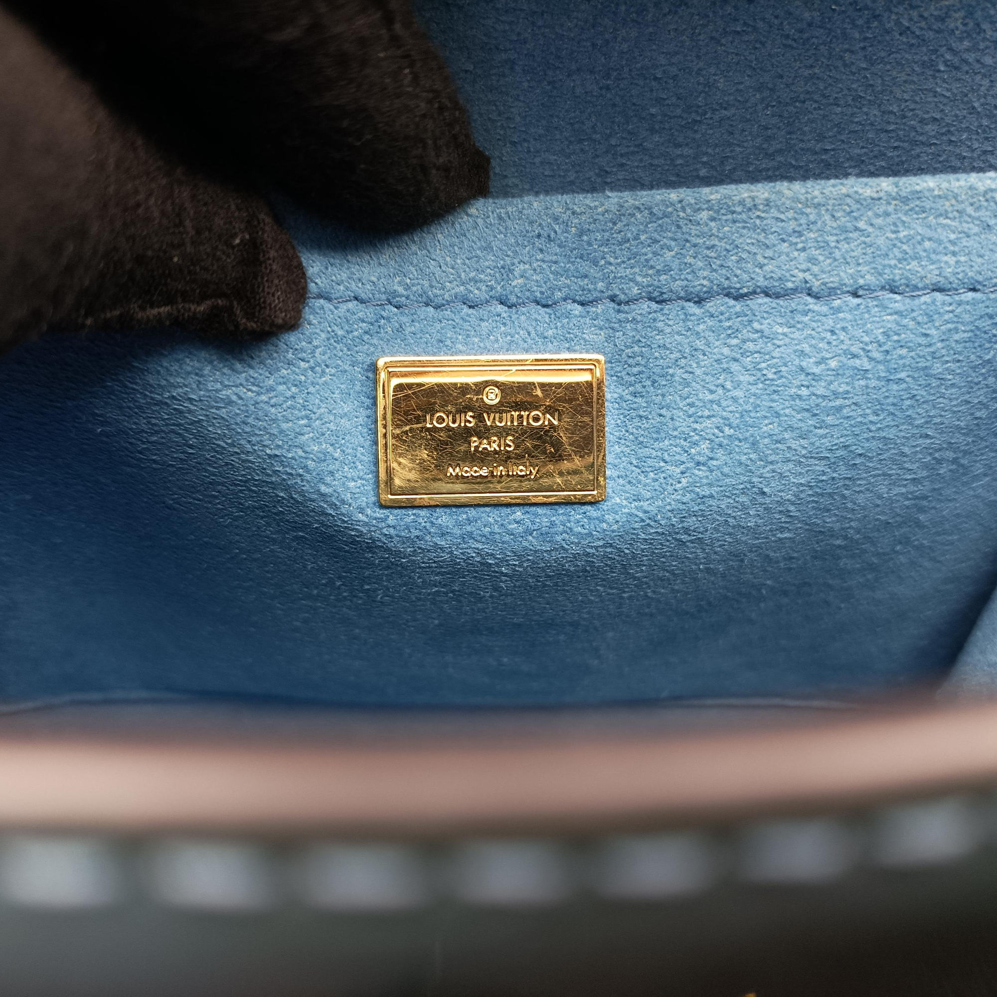 Vintage Louis Vuitton Spring Street PM BLACK×white×Blue Vernis×Monogram×Epi M90375 shoulderbag | stylenewstar