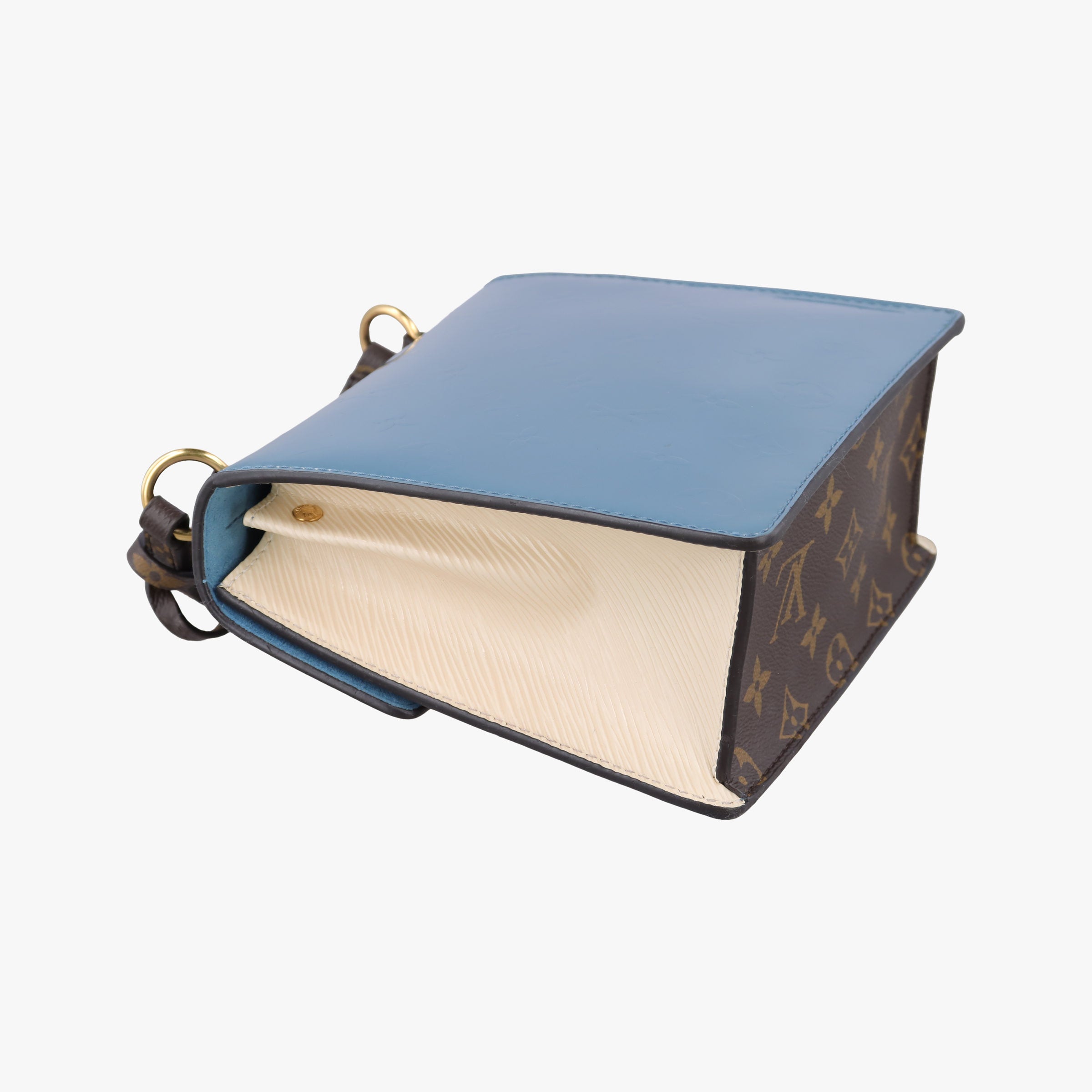 Vintage Louis Vuitton Spring Street PM BLACK×white×Blue Vernis×Monogram×Epi M90375 shoulderbag | stylenewstar