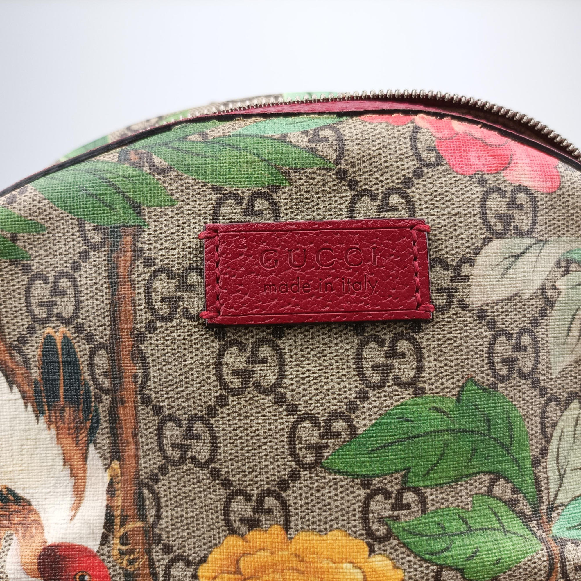 Vintage Gucci GG Supreme Tian beige×Multicolour PVC coated canvas×Leather 427042 backpack/rucksack | stylenewstar