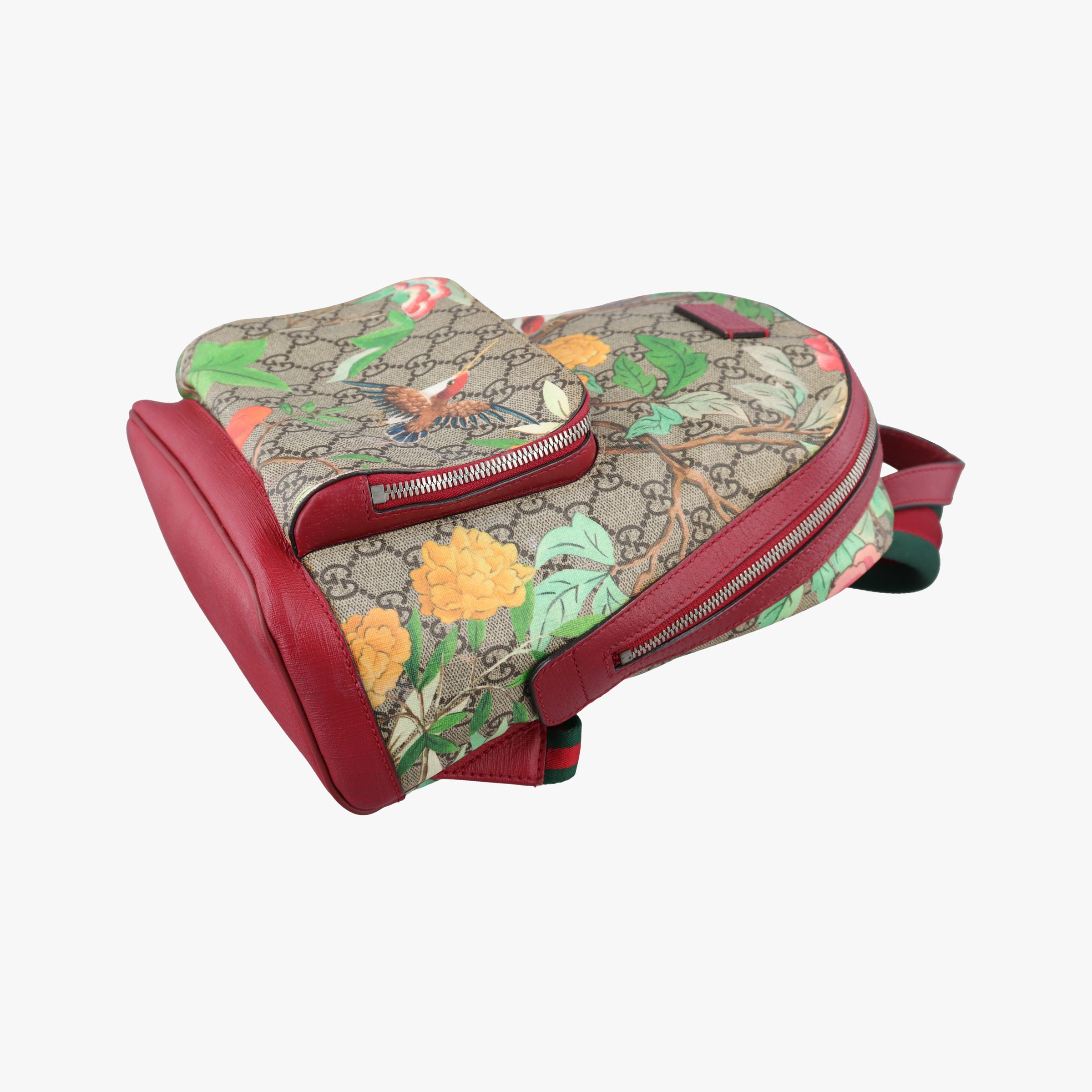 Vintage Gucci GG Supreme Tian beige×Multicolour PVC coated canvas×Leather 427042 backpack/rucksack | stylenewstar