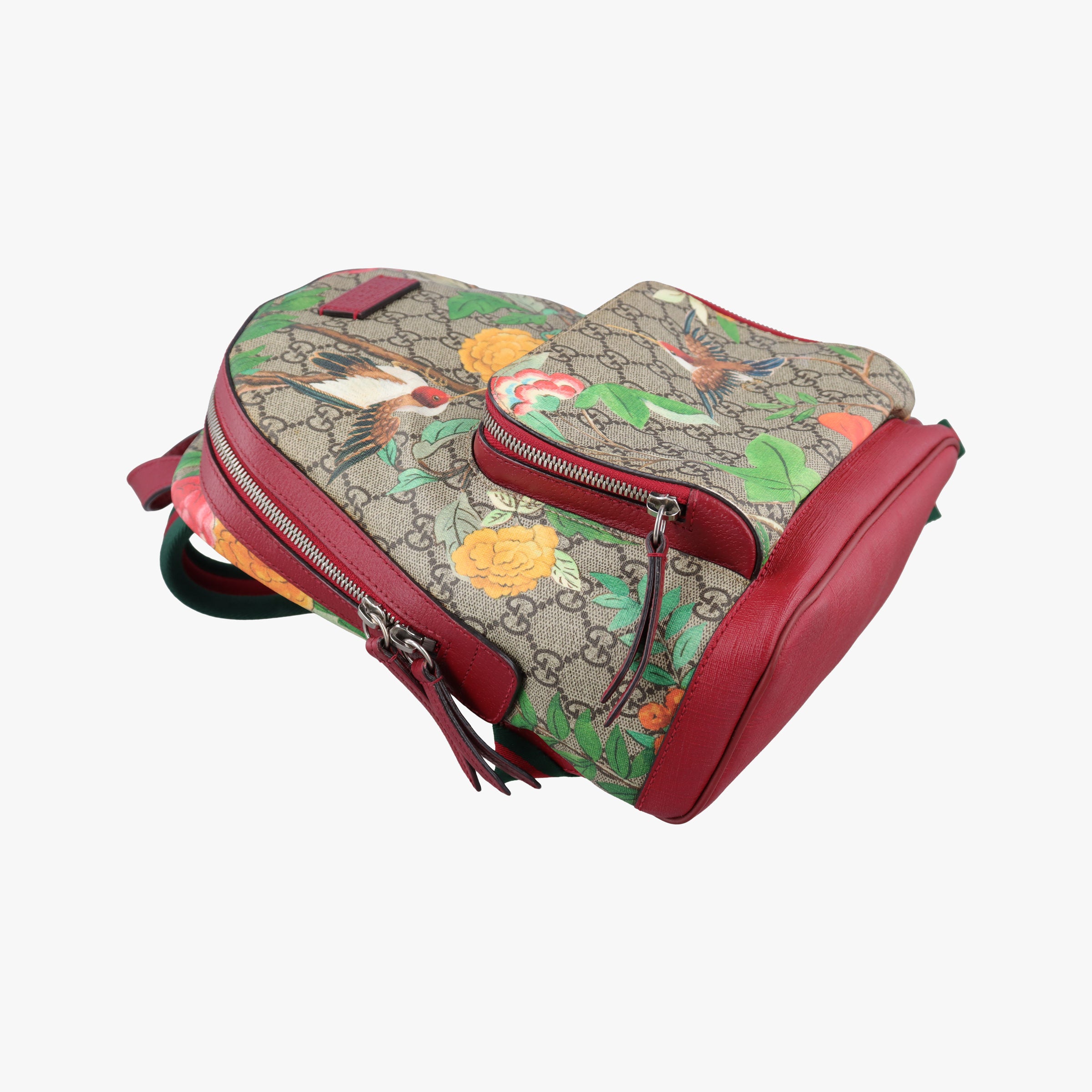 Vintage Gucci GG Supreme Tian beige×Multicolour PVC coated canvas×Leather 427042 backpack/rucksack | stylenewstar