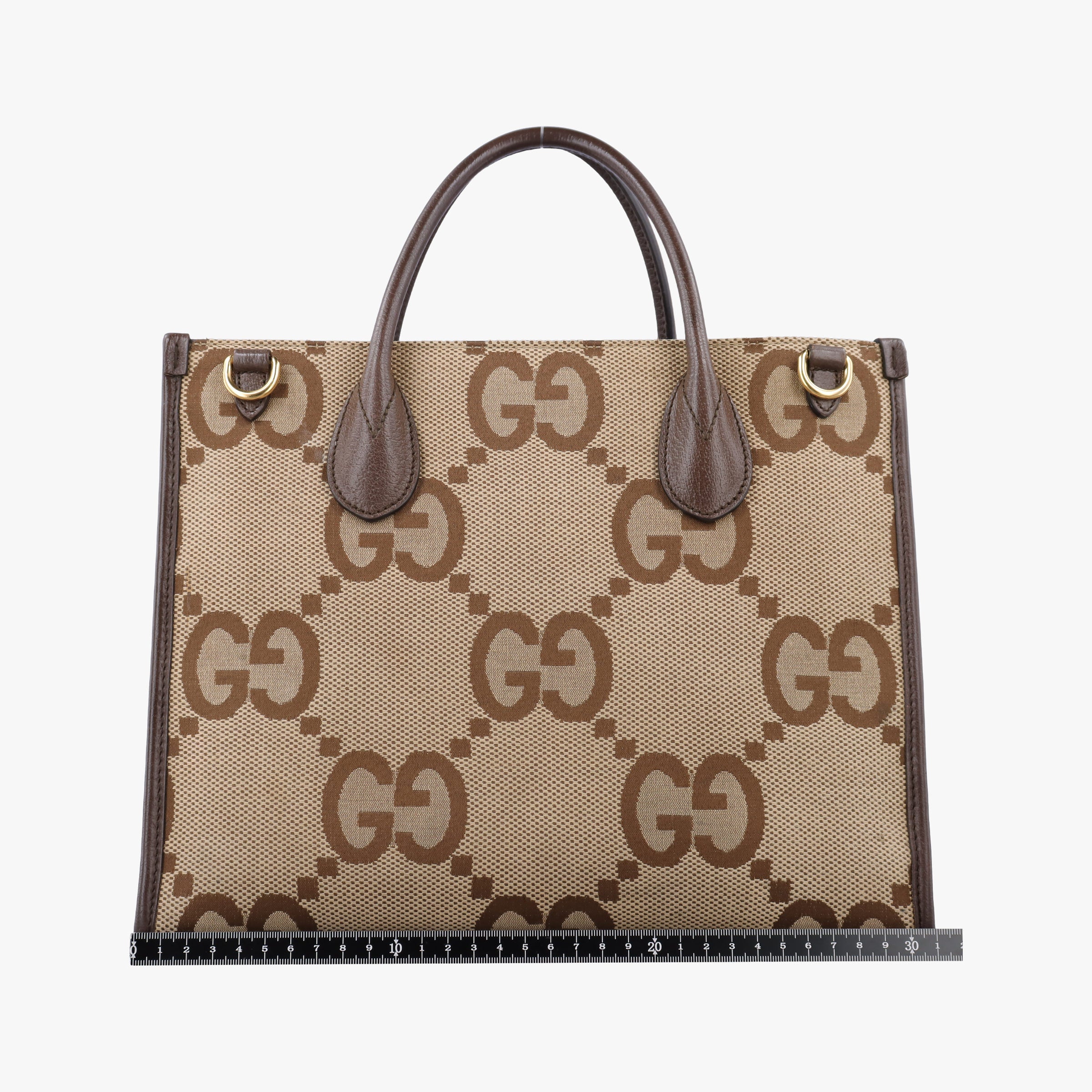 Vintage Gucci Jumbo GG Tote Brown×Green×Red canvas×leather 703974 shoulderbag | stylenewstar
