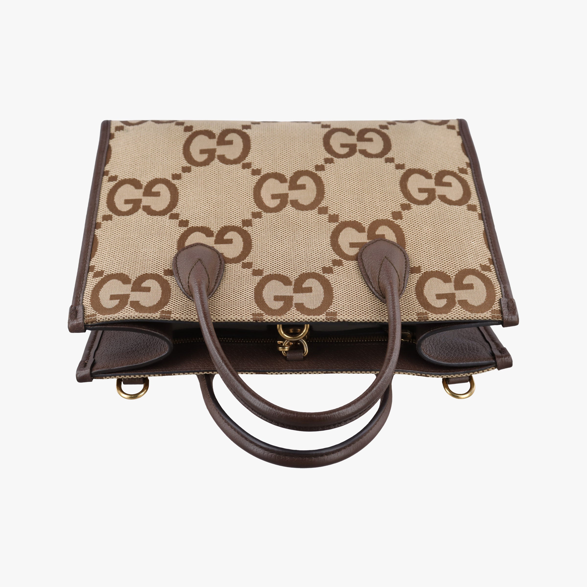 Vintage Gucci Jumbo GG Tote Brown×Green×Red canvas×leather 703974 shoulderbag | stylenewstar