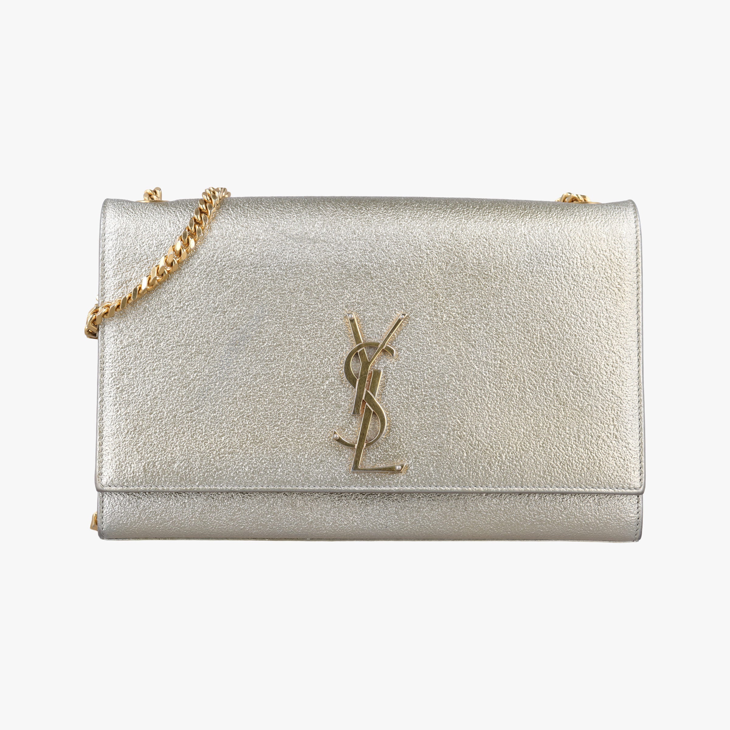 Pre-owned Yves Saint Laurent KATE Golden Leather 364021 shoulderbag | stylenewstar