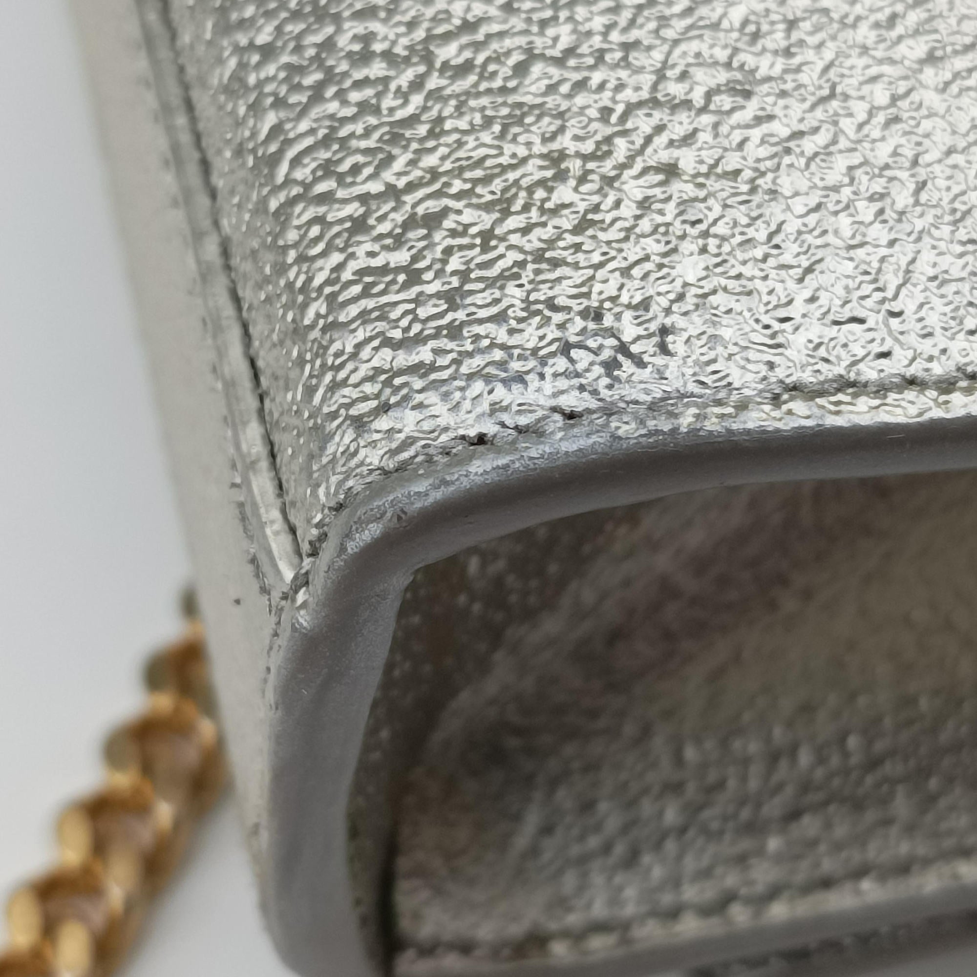 Pre-owned Yves Saint Laurent KATE Golden Leather 364021 shoulderbag | stylenewstar
