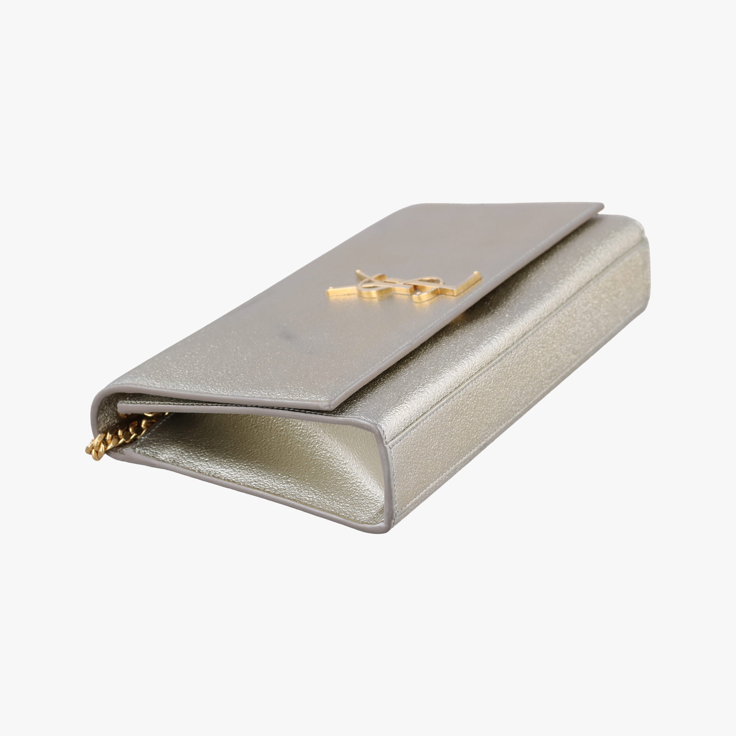 Pre-owned Yves Saint Laurent KATE Golden Leather 364021 shoulderbag | stylenewstar