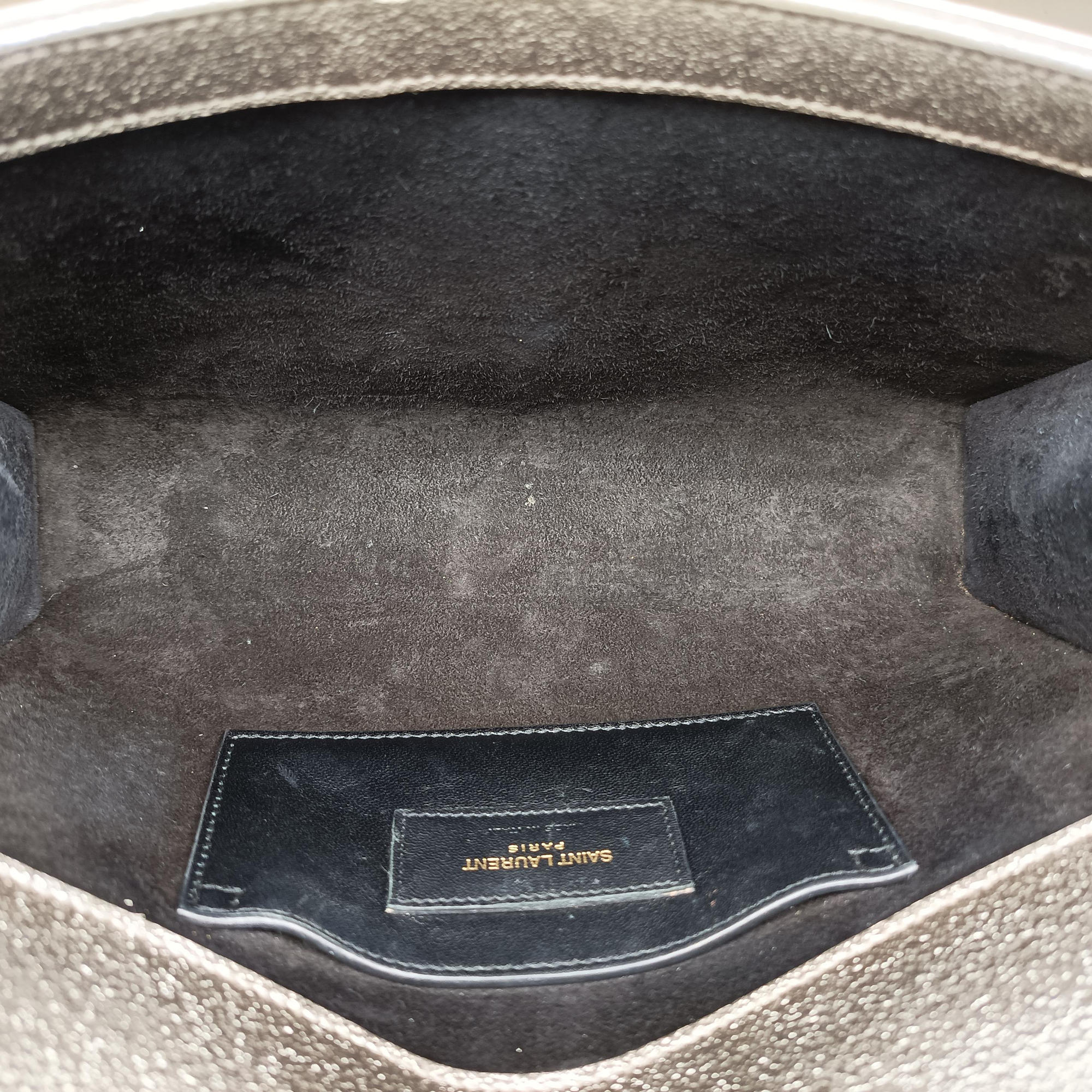 Pre-owned Yves Saint Laurent KATE Golden Leather 364021 shoulderbag | stylenewstar