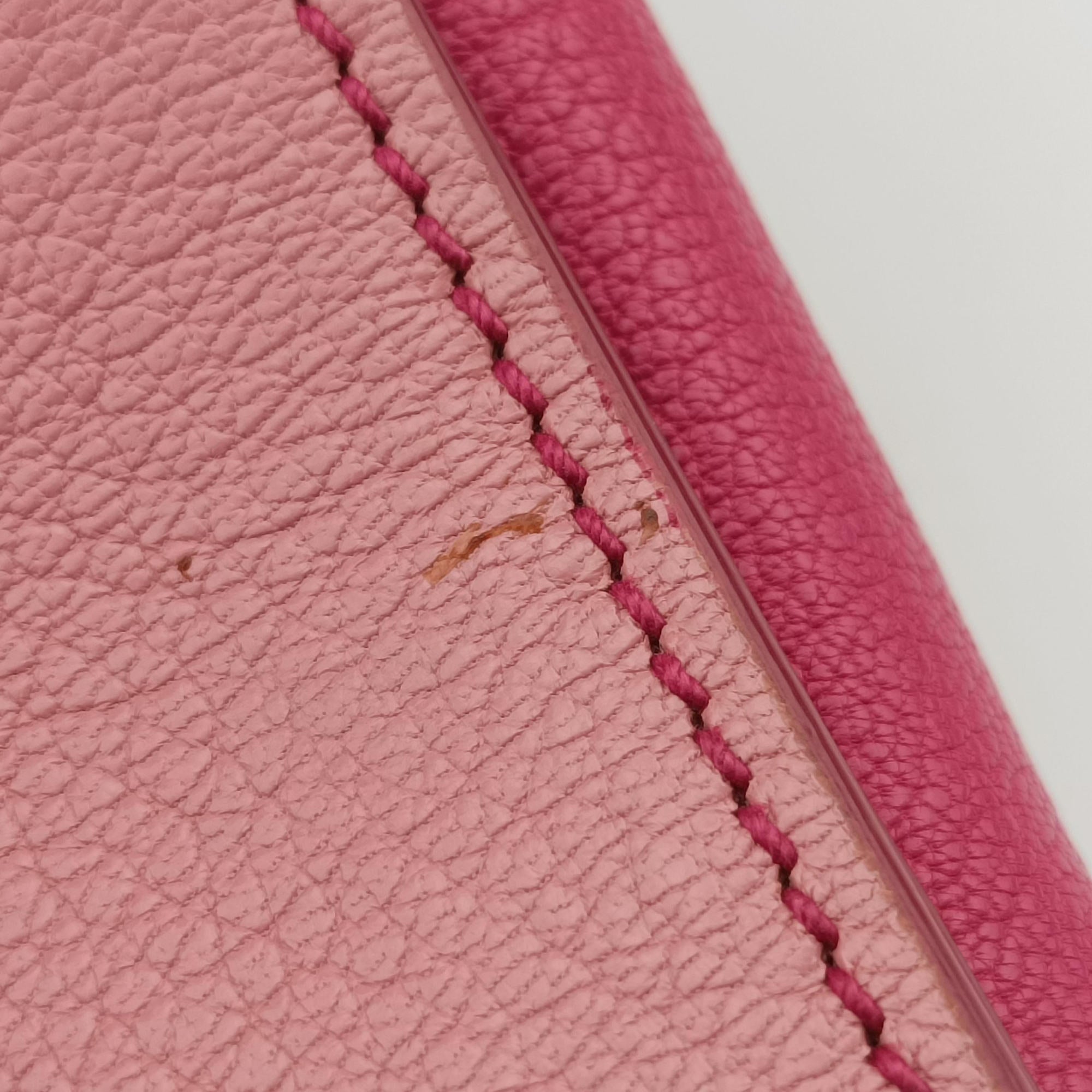 Pre-owned Miu Miu Madras Pink Leather  shoulderbag | stylenewstar