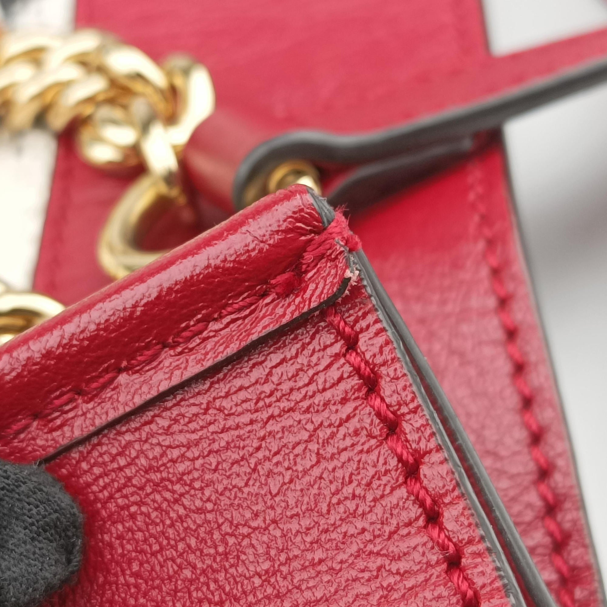 Vintage Gucci Rajah White×red tweed × leather 537219 shoulderbag | stylenewstar