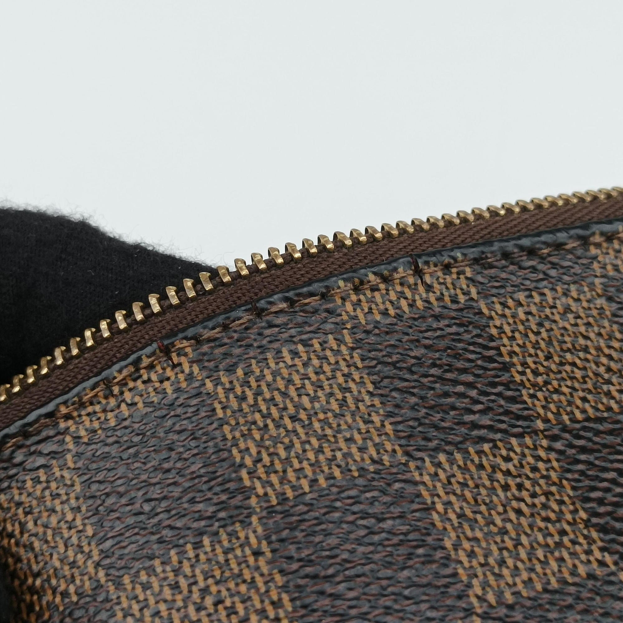 Pre-owned Louis Vuitton EVA EBENE Damier Canvas N55213 shoulderbag | stylenewstar