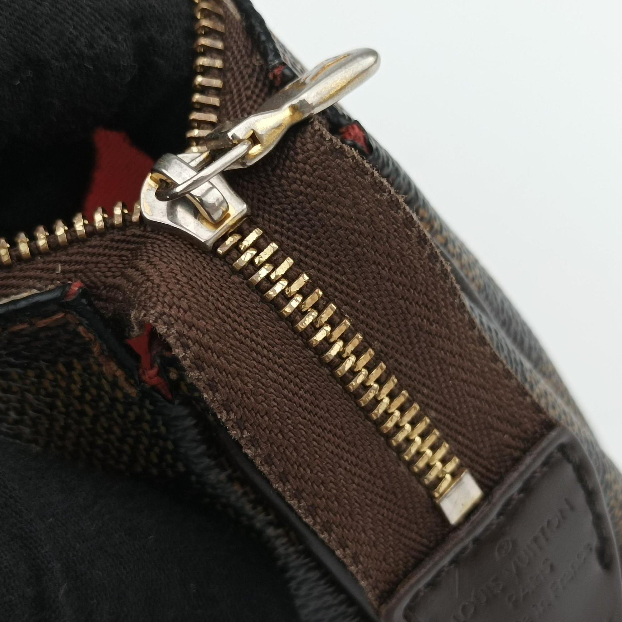 Pre-owned Louis Vuitton EVA EBENE Damier Canvas N55213 shoulderbag | stylenewstar