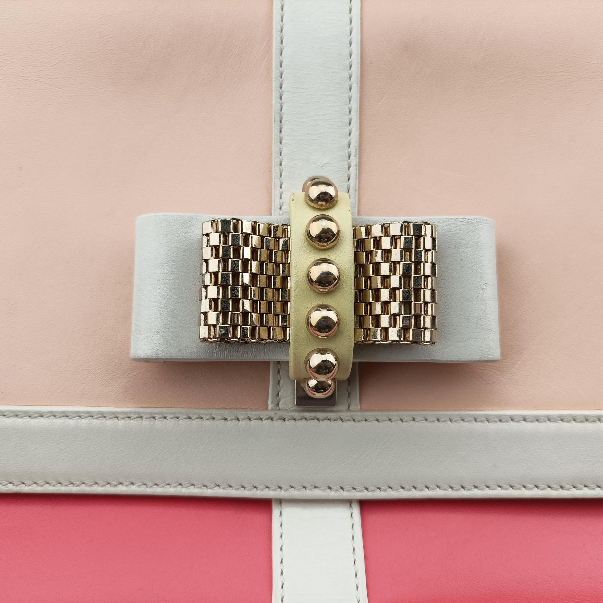 Secondhand Christian Louboutin Sweet Charity pink ×rose red ×yellow Leather  shoulderbag | stylenewstar