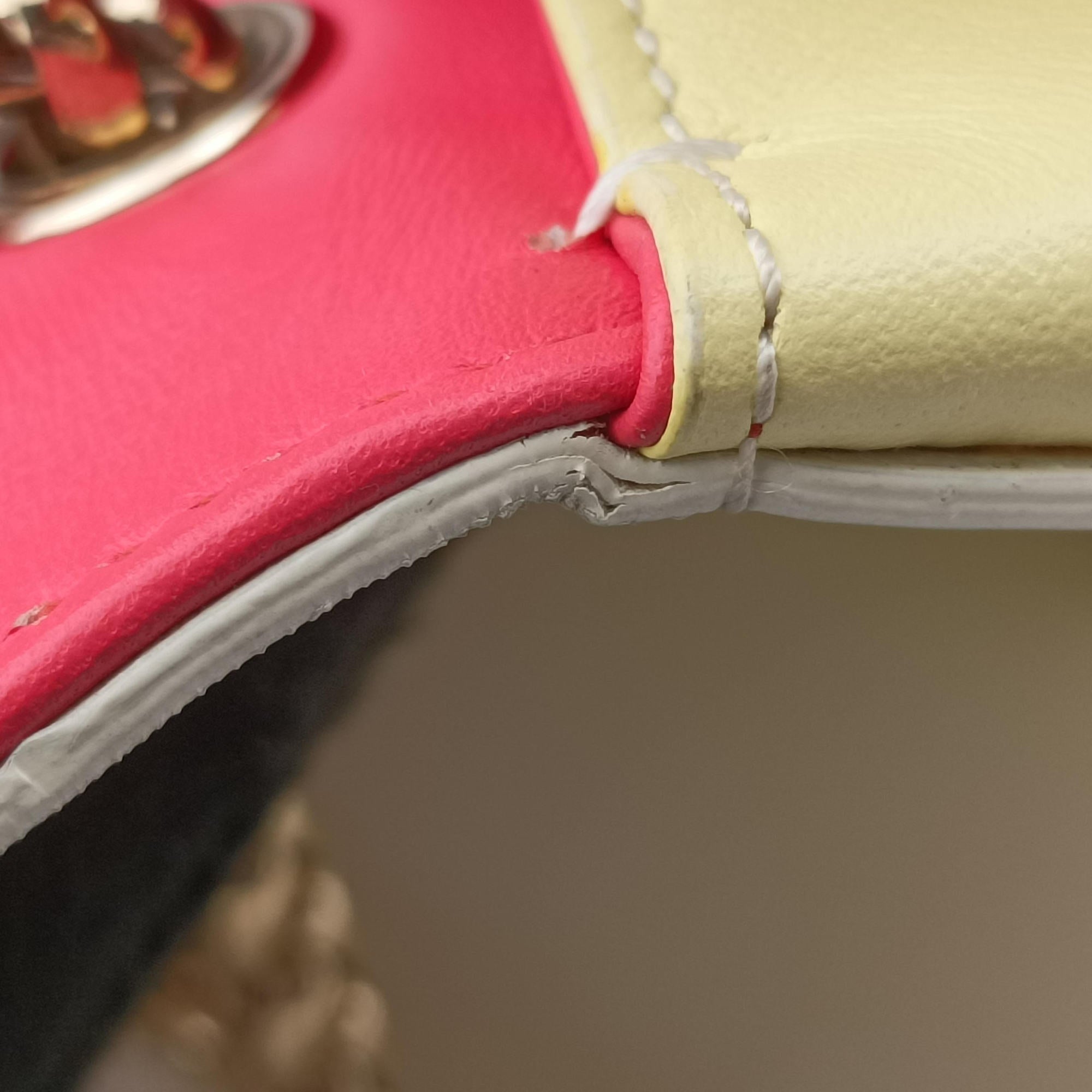 Secondhand Christian Louboutin Sweet Charity pink ×rose red ×yellow Leather  shoulderbag | stylenewstar