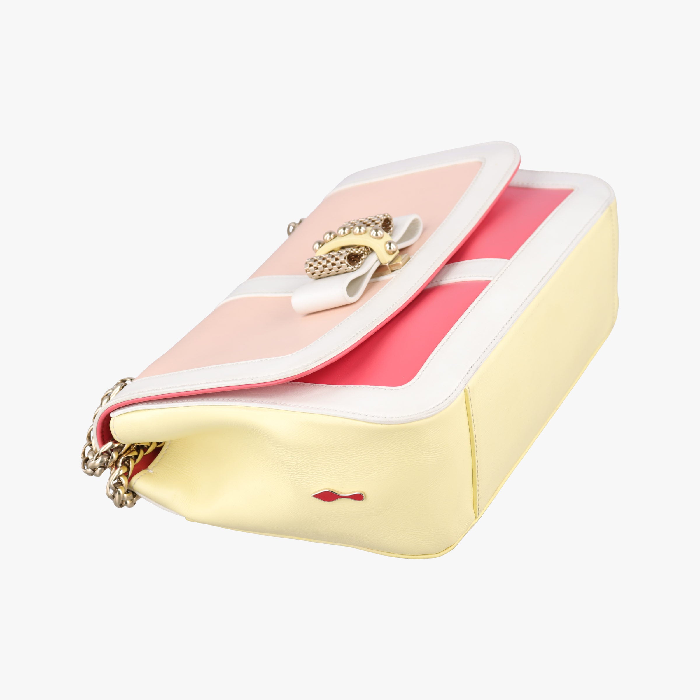 Secondhand Christian Louboutin Sweet Charity pink ×rose red ×yellow Leather  shoulderbag | stylenewstar