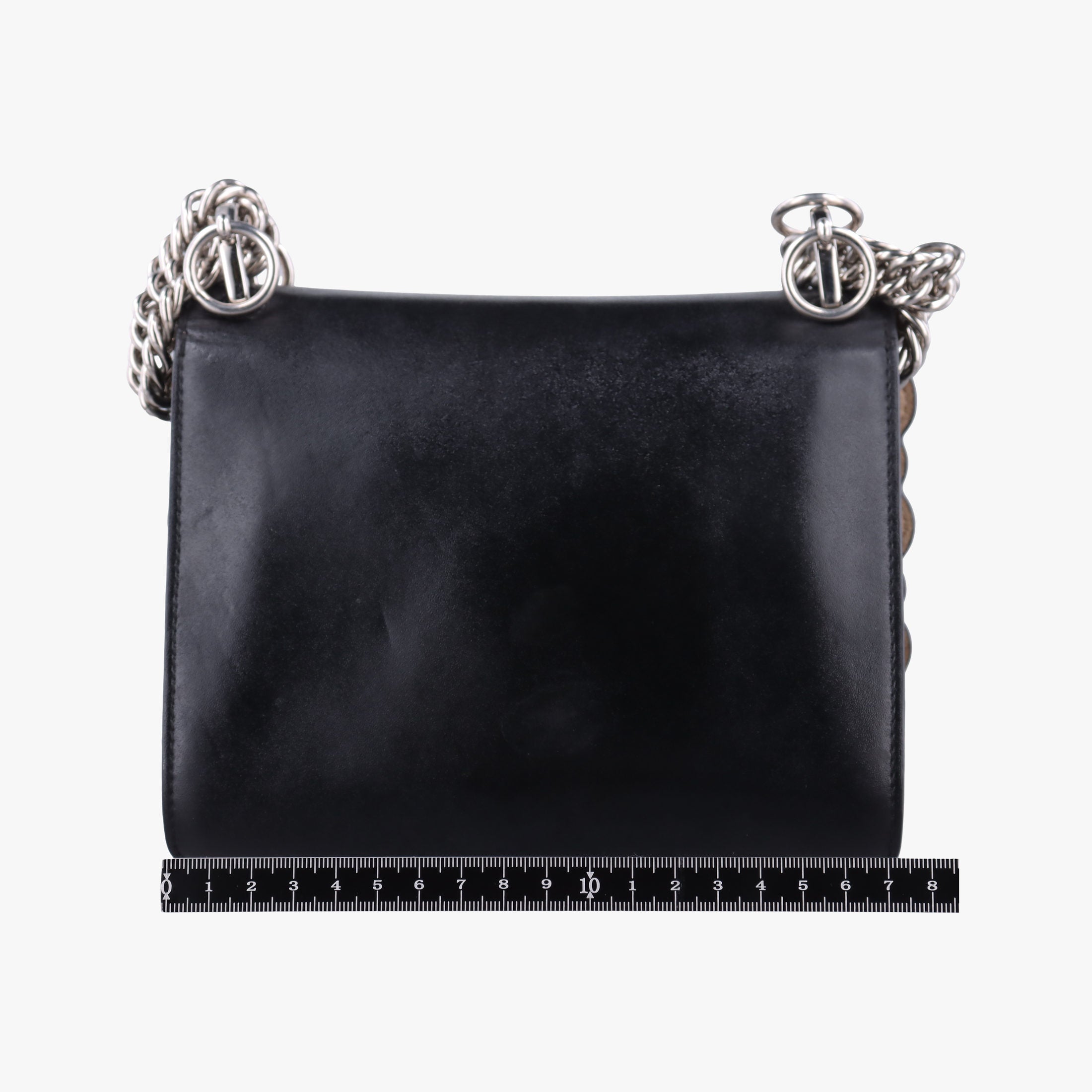 Vintage Fendi Studded Kan I Black Leather 8M0381 shoulderbag | stylenewstar
