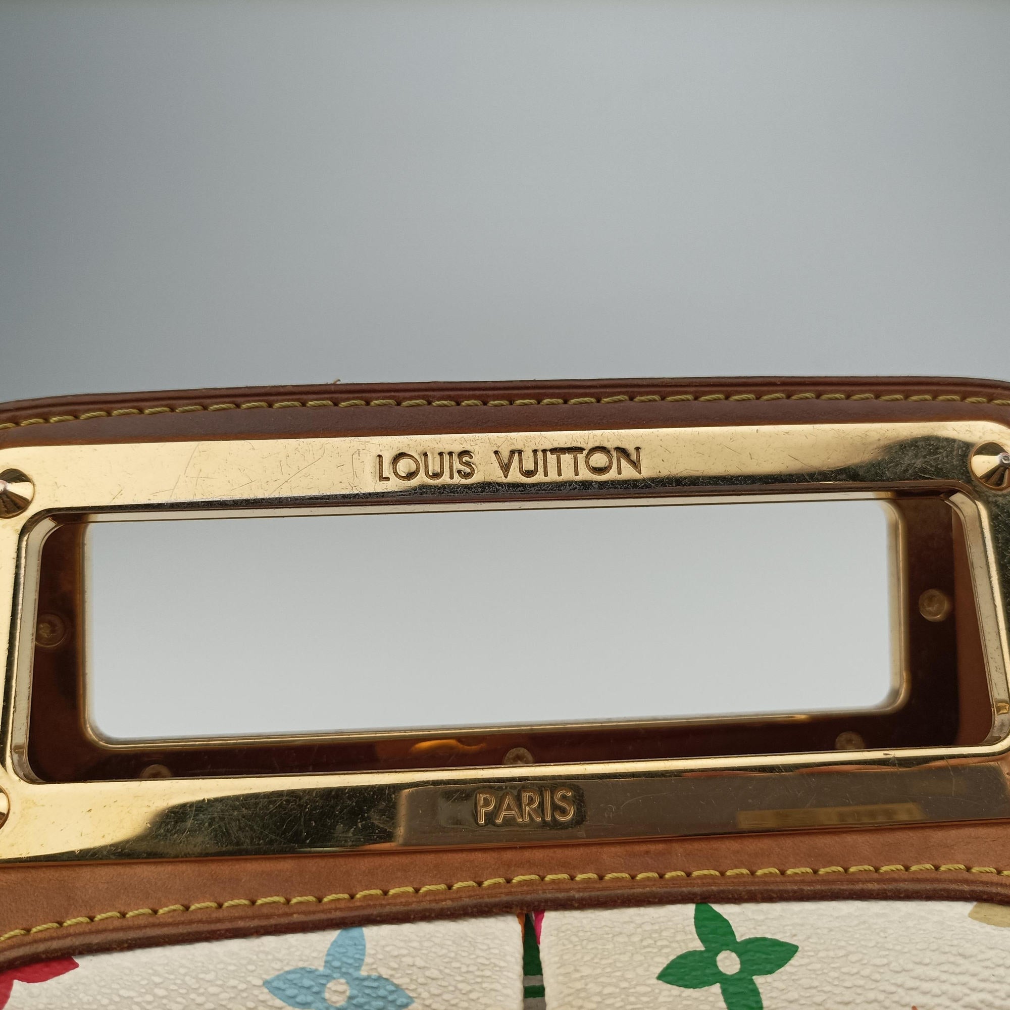 Pre-owned Louis Vuitton JUDY MM white Monogram Multicolor M40255 shoulderbag | stylenewstar