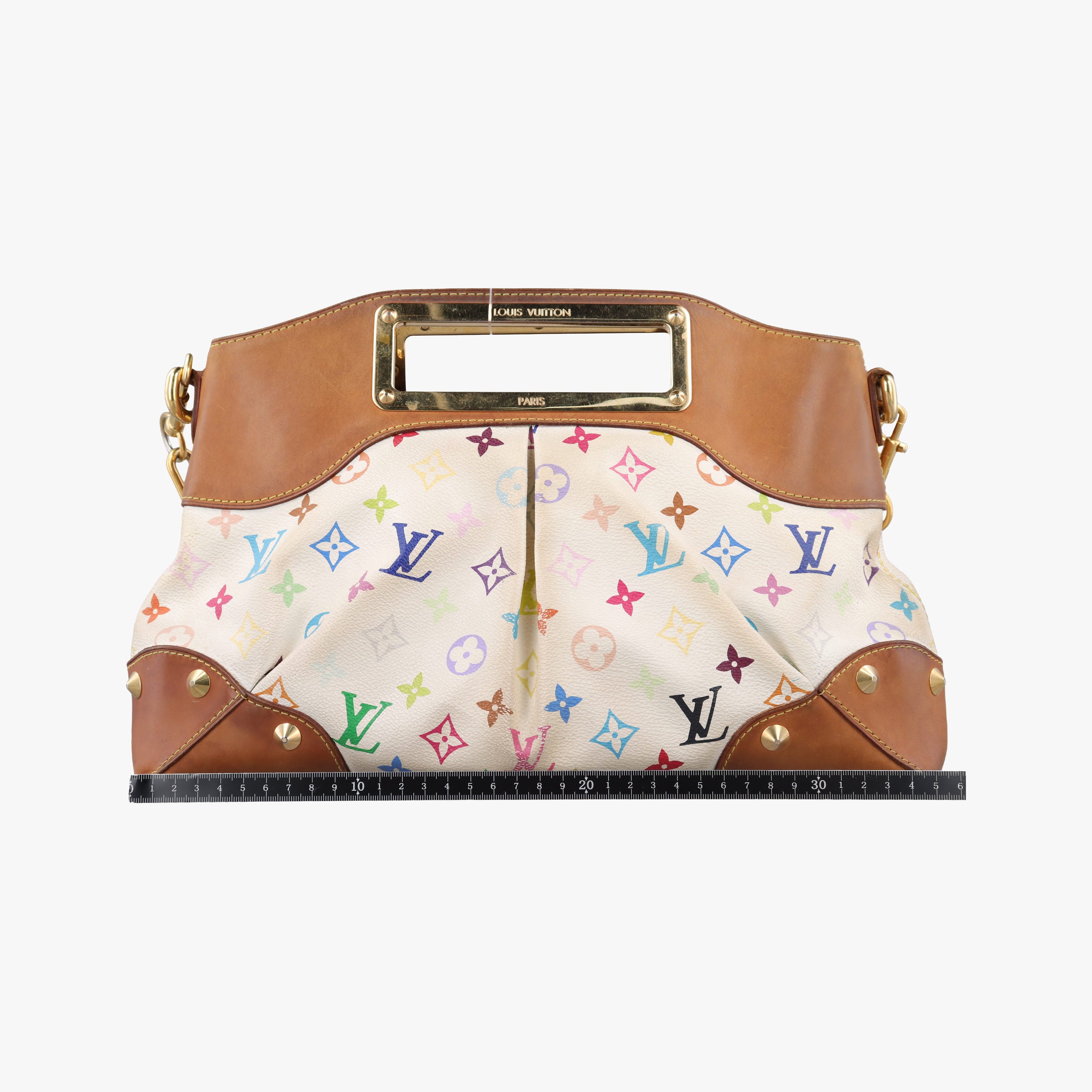 Pre-owned Louis Vuitton JUDY MM white Monogram Multicolor M40255 shoulderbag | stylenewstar