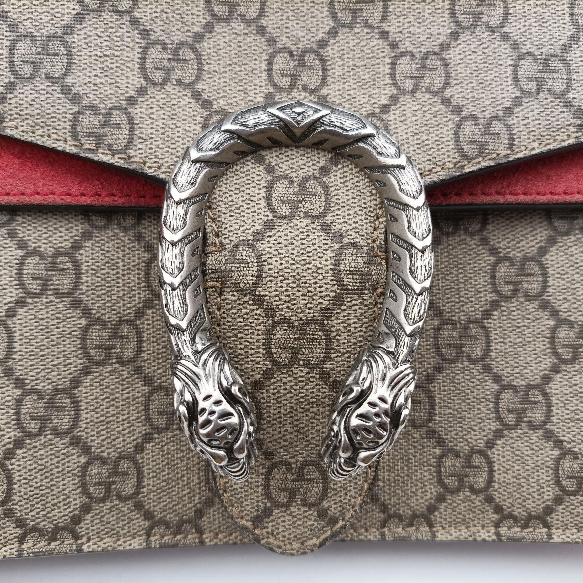 Vintage Gucci Dionysus beige×red PVC coated canvas× suede 400249 shoulderbag | stylenewstar