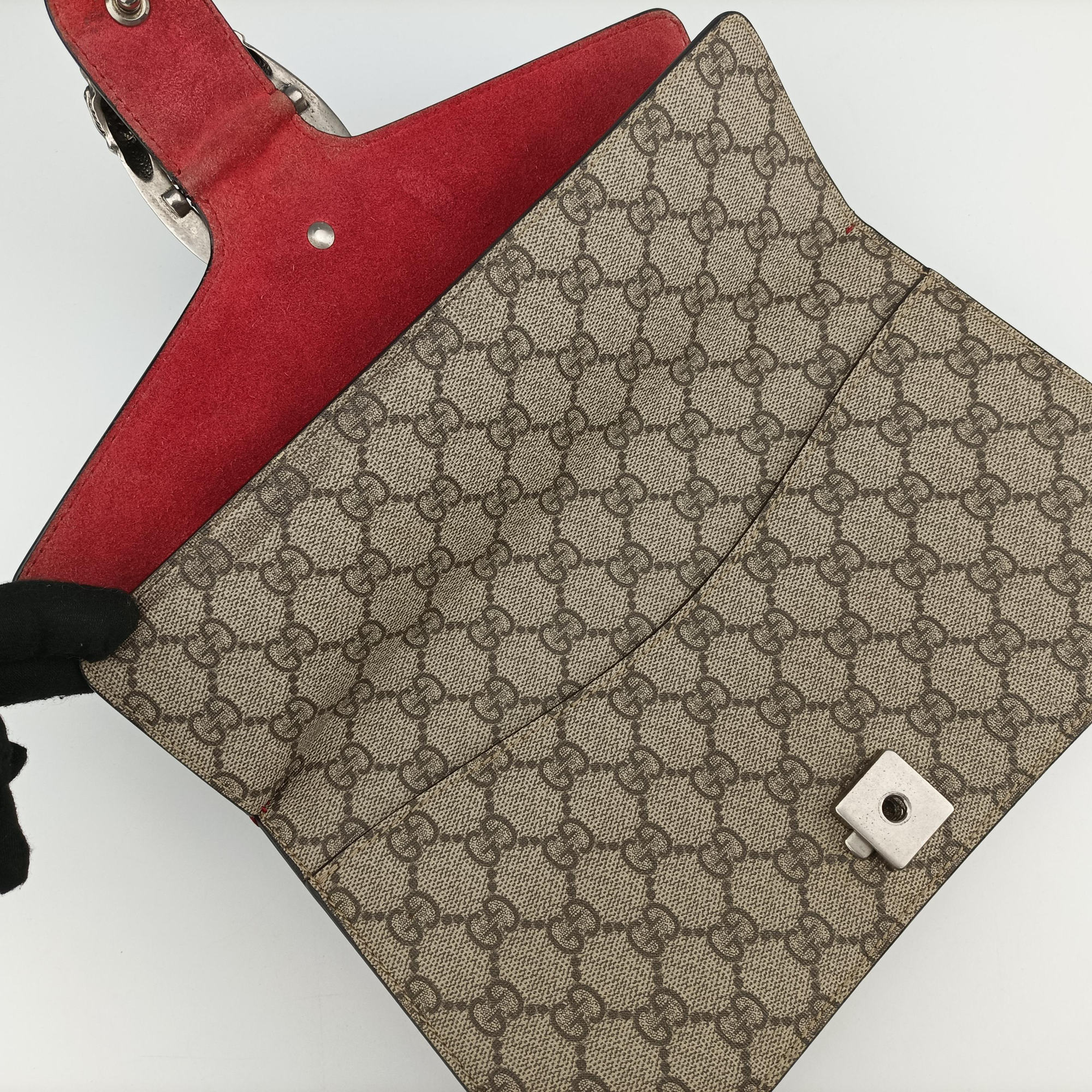 Vintage Gucci Dionysus beige×red PVC coated canvas× suede 400249 shoulderbag | stylenewstar