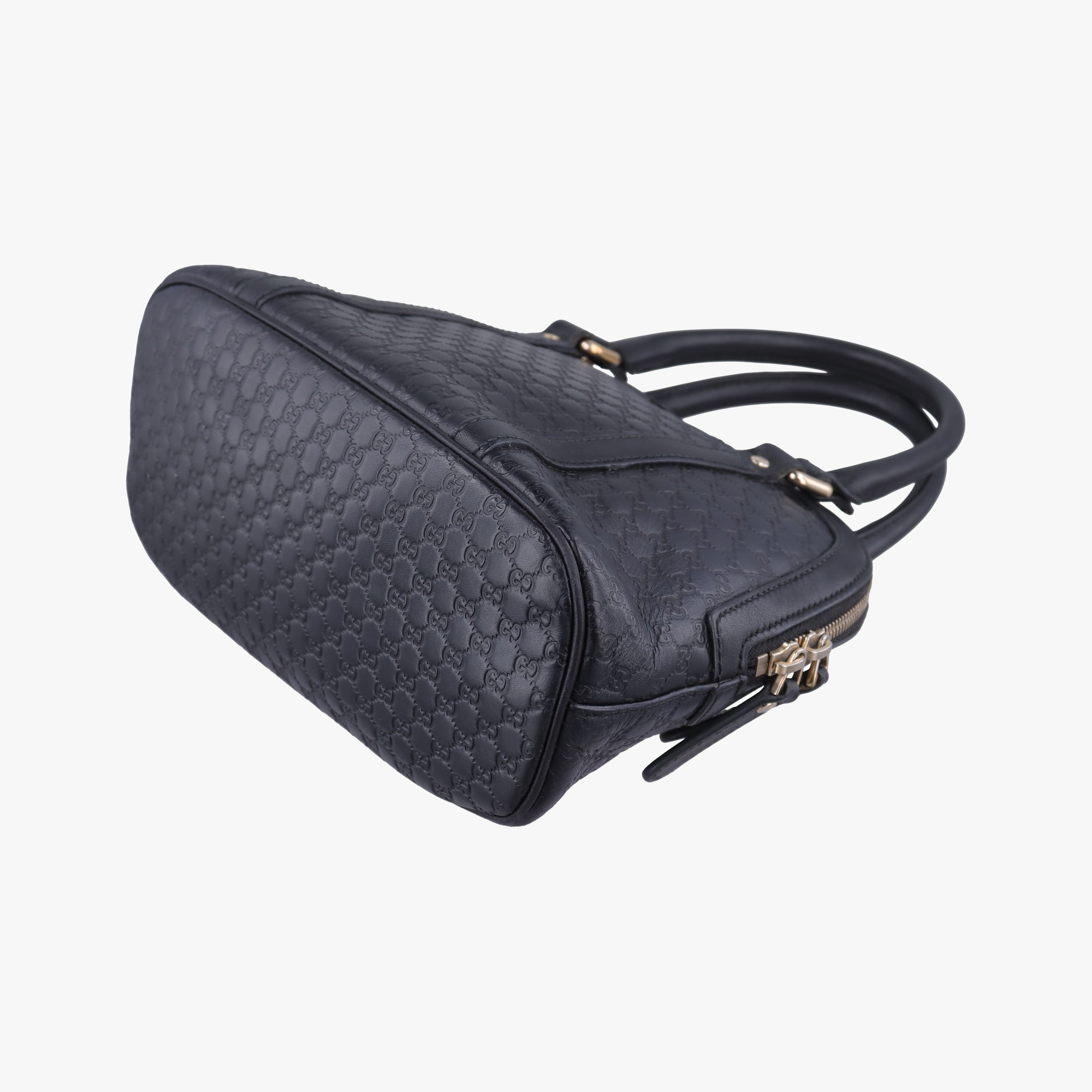 Pre-owned Gucci Microguccissima Black Leather 449654 shoulderbag | stylenewstar