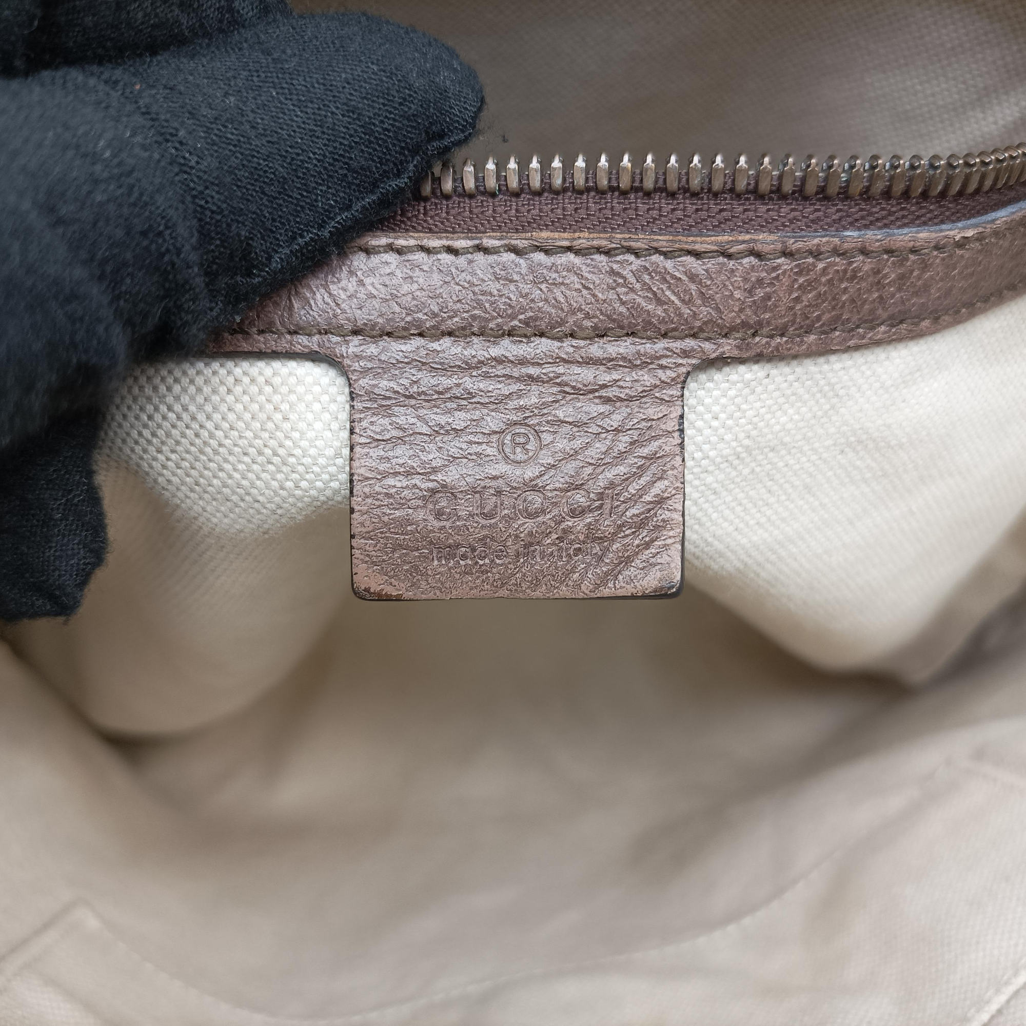 Secondhand Gucci Ophidia Beige PVC coated canvas×leather 547934 shoulderbag | stylenewstar