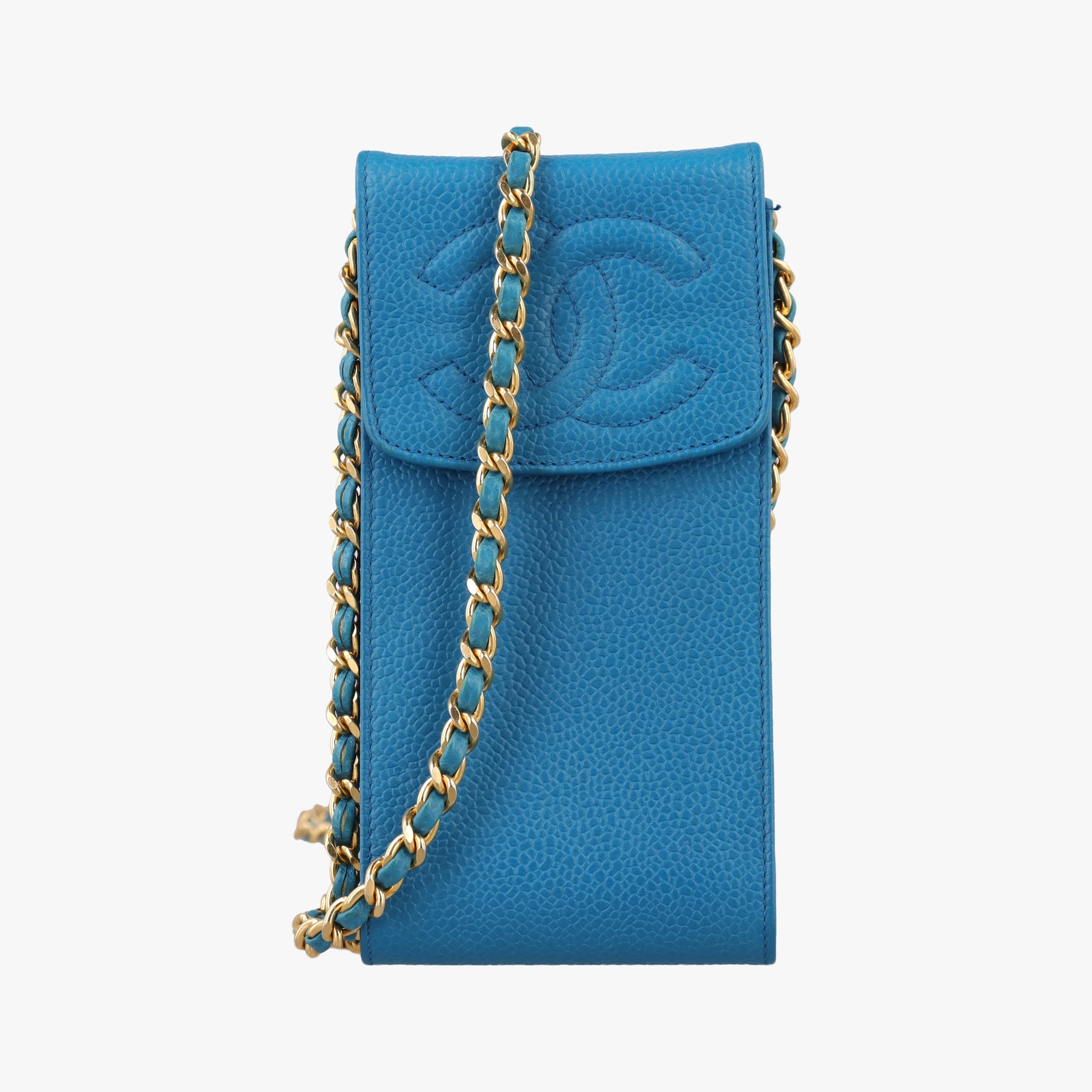 Pre-owned Chanel Timeless Blue Caviar Skin A05278 shoulderbag | stylenewstar