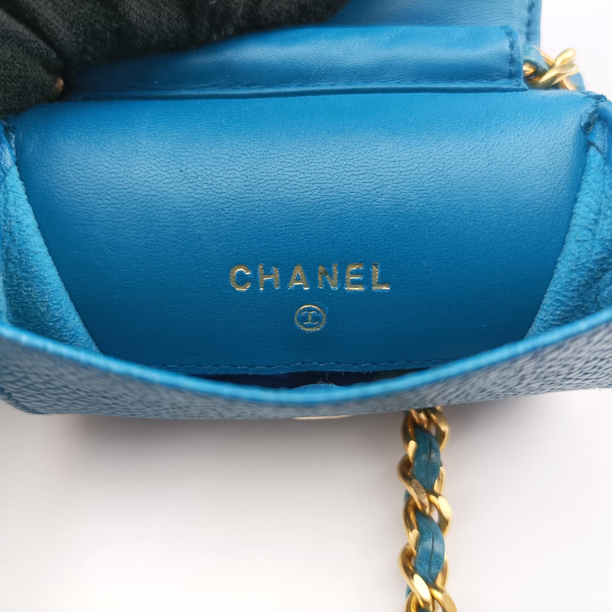 Pre-owned Chanel Timeless Blue Caviar Skin A05278 shoulderbag | stylenewstar