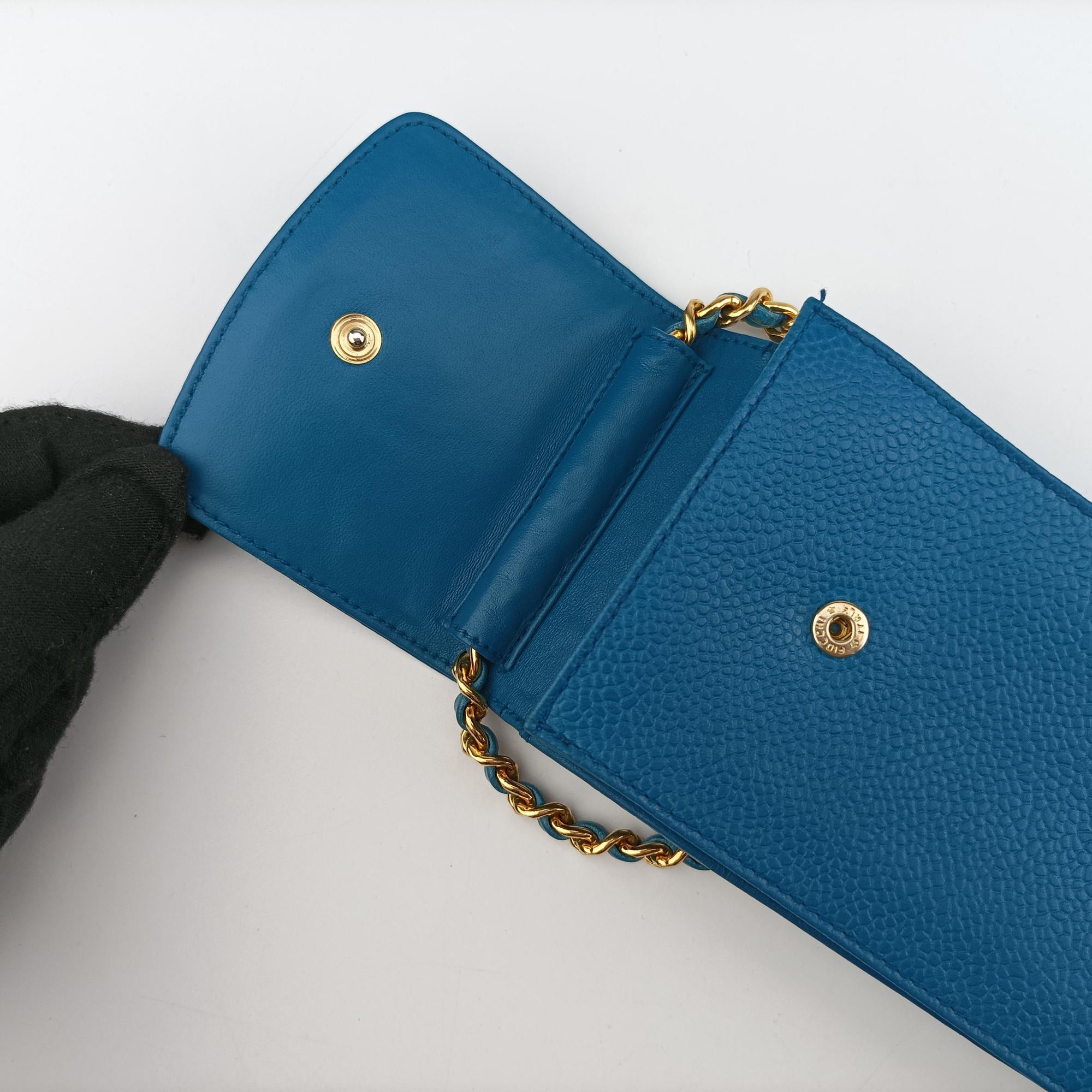 Pre-owned Chanel Timeless Blue Caviar Skin A05278 shoulderbag | stylenewstar
