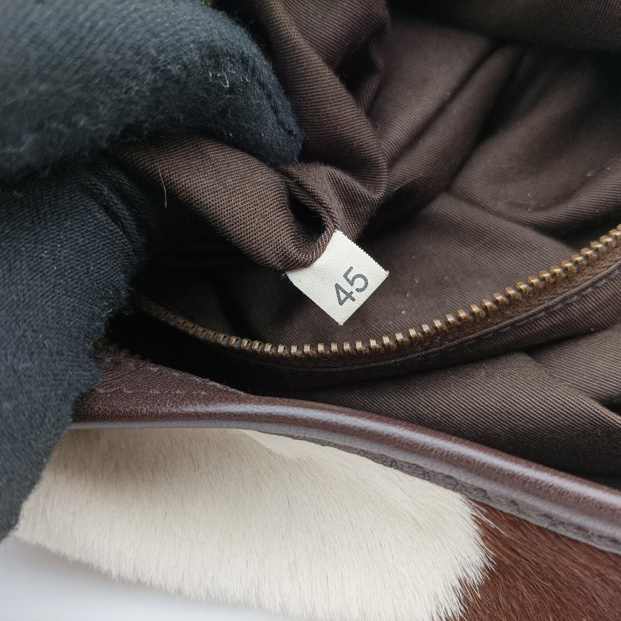 Pre-owned Miu Miu Horsebit Cow Print Hobo Brown Pony-style Calfskin × Leather  shoulderbag | stylenewstar