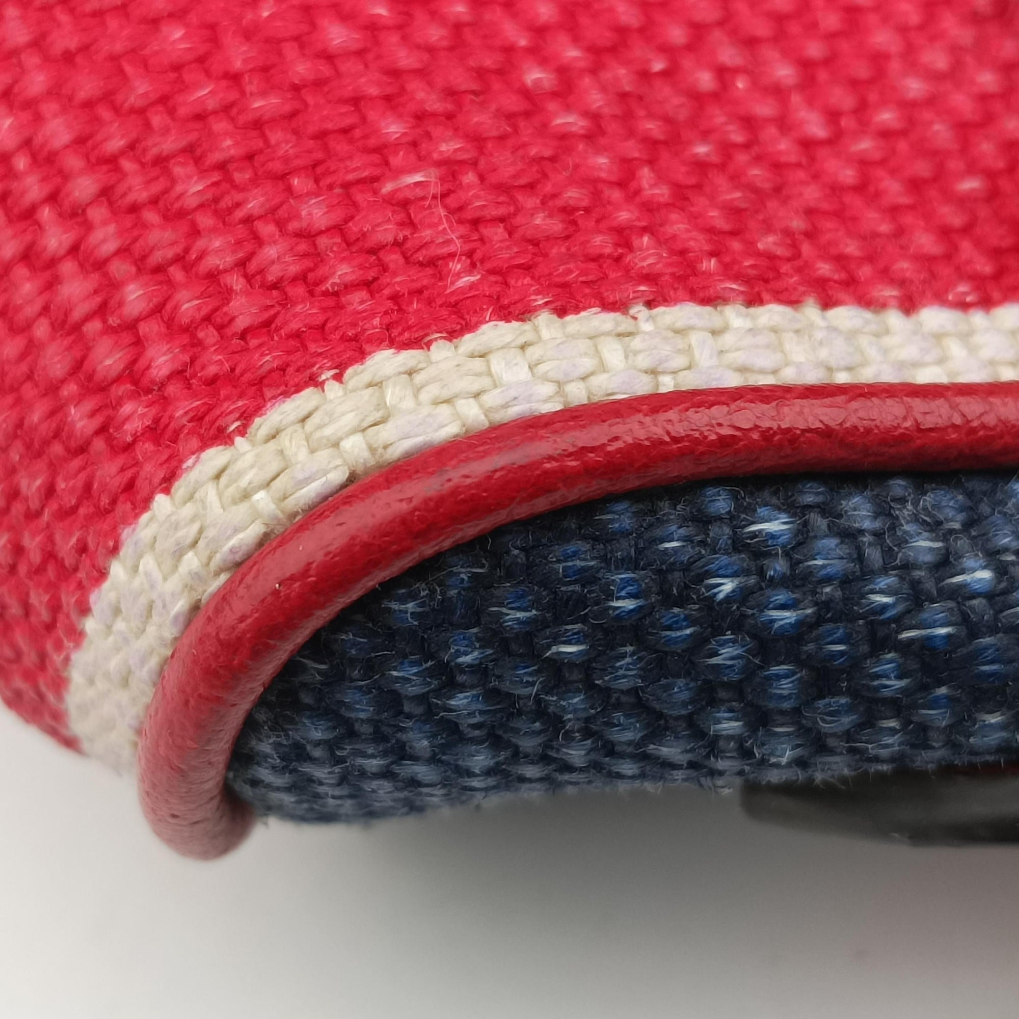 Pre-owned Gucci OPHIDIA Red × Navy × Ivory Canvas × Leather 517350 shoulderbag | stylenewstar