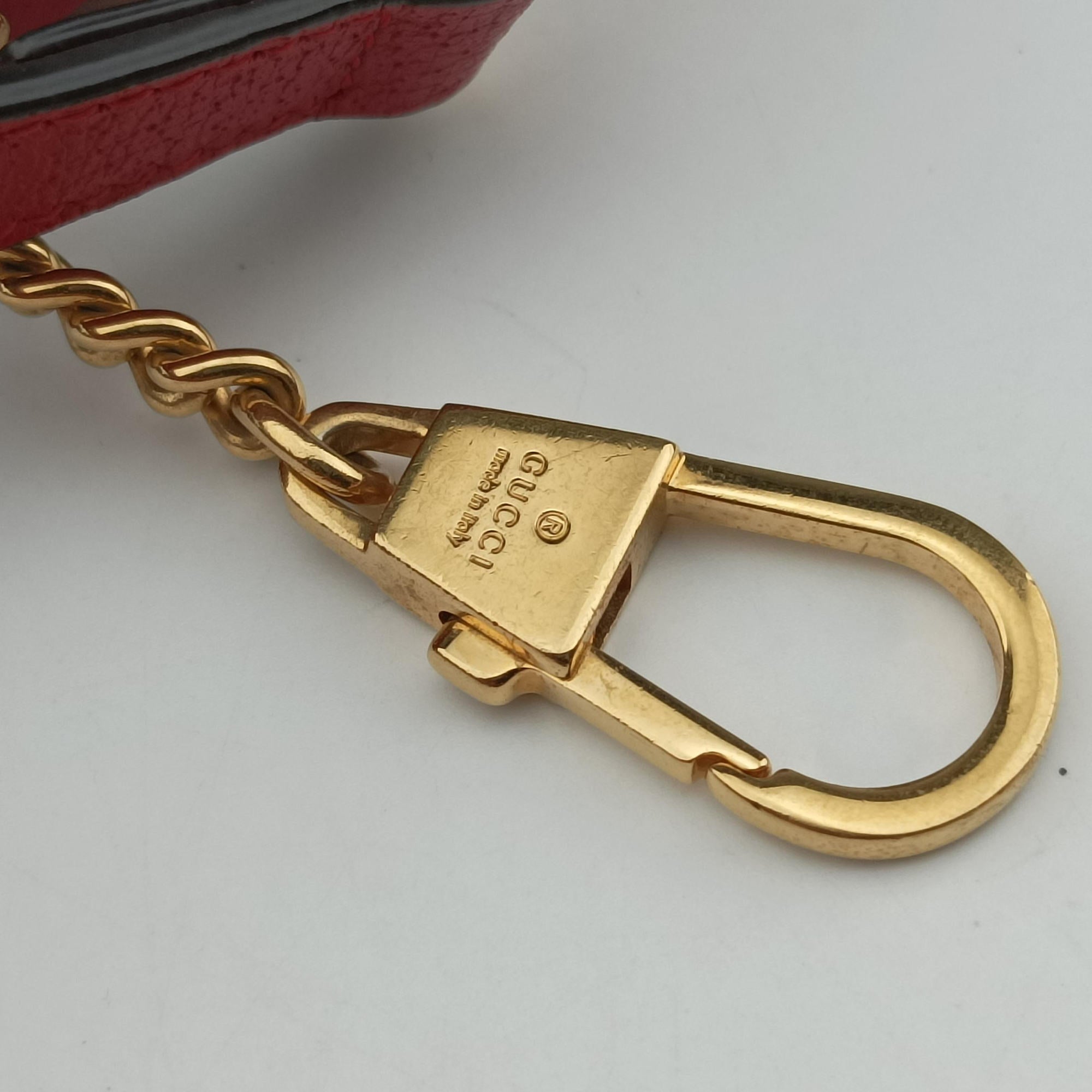 Pre-owned Gucci OPHIDIA Red × Navy × Ivory Canvas × Leather 517350 shoulderbag | stylenewstar