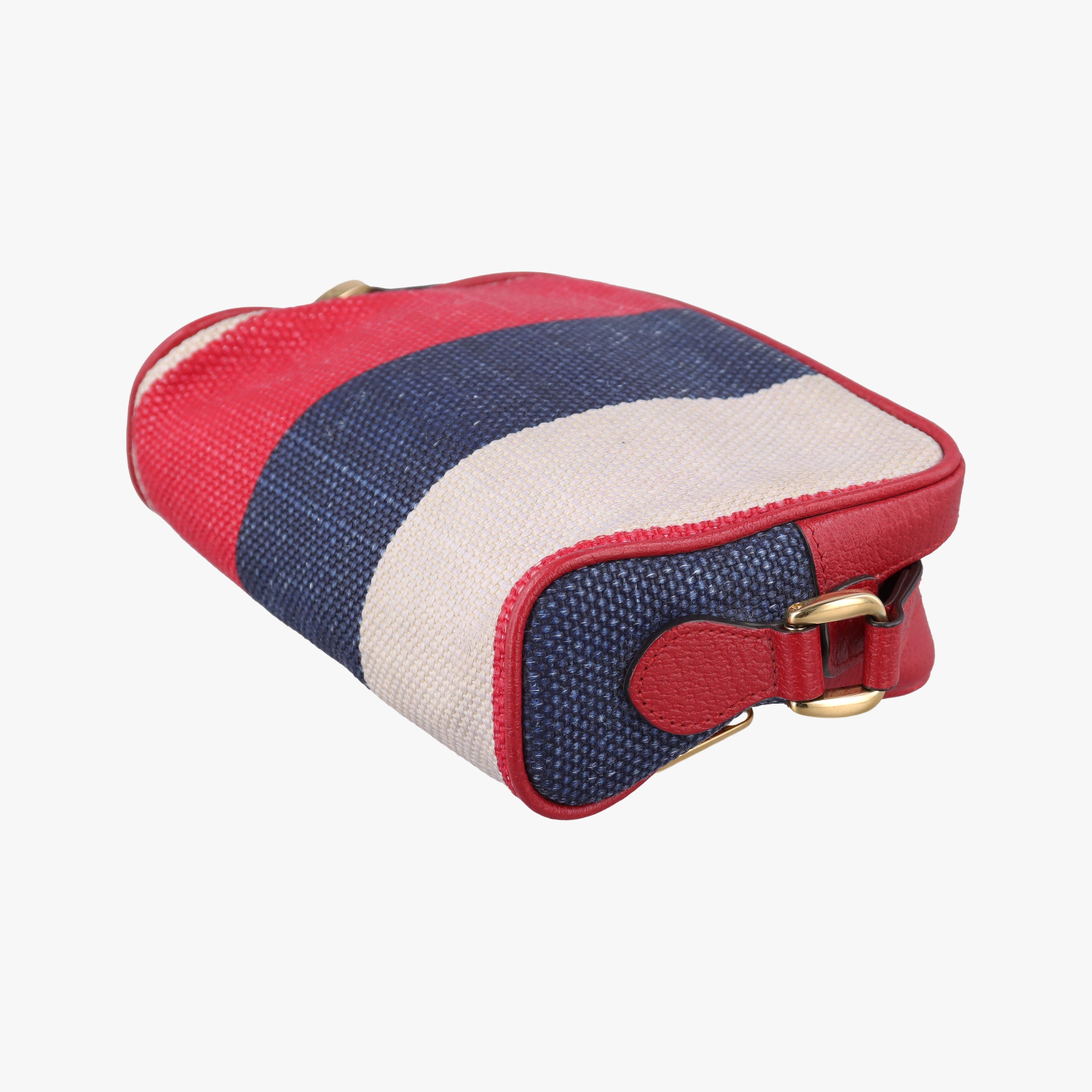 Pre-owned Gucci OPHIDIA Red × Navy × Ivory Canvas × Leather 517350 shoulderbag | stylenewstar