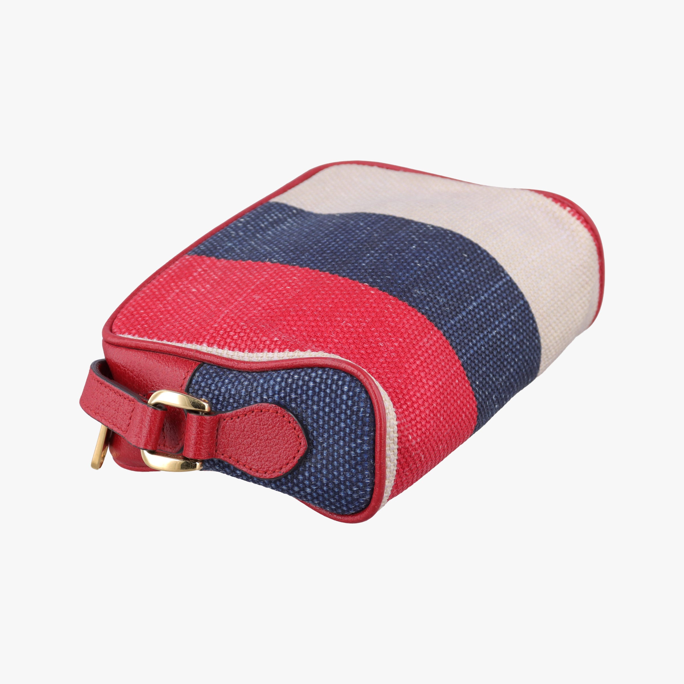Pre-owned Gucci OPHIDIA Red × Navy × Ivory Canvas × Leather 517350 shoulderbag | stylenewstar