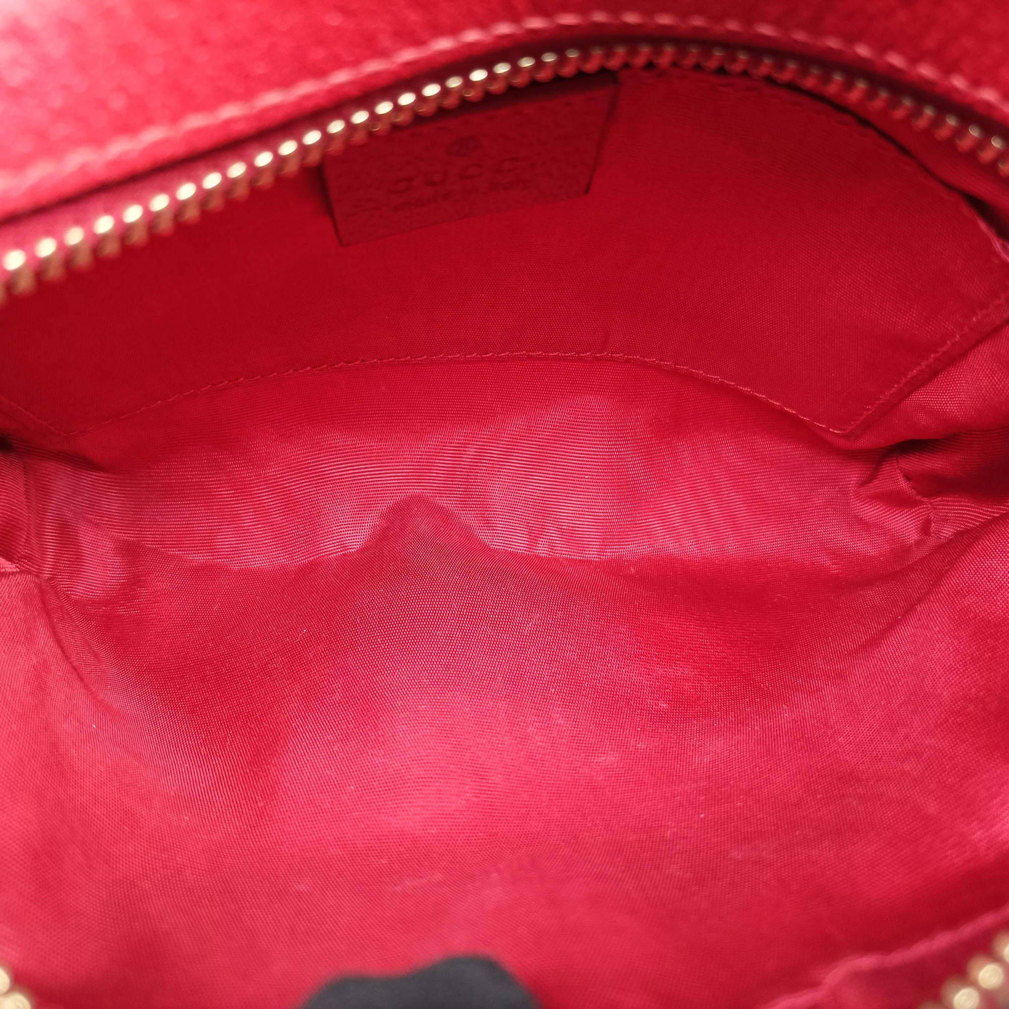 Pre-owned Gucci OPHIDIA Red × Navy × Ivory Canvas × Leather 517350 shoulderbag | stylenewstar